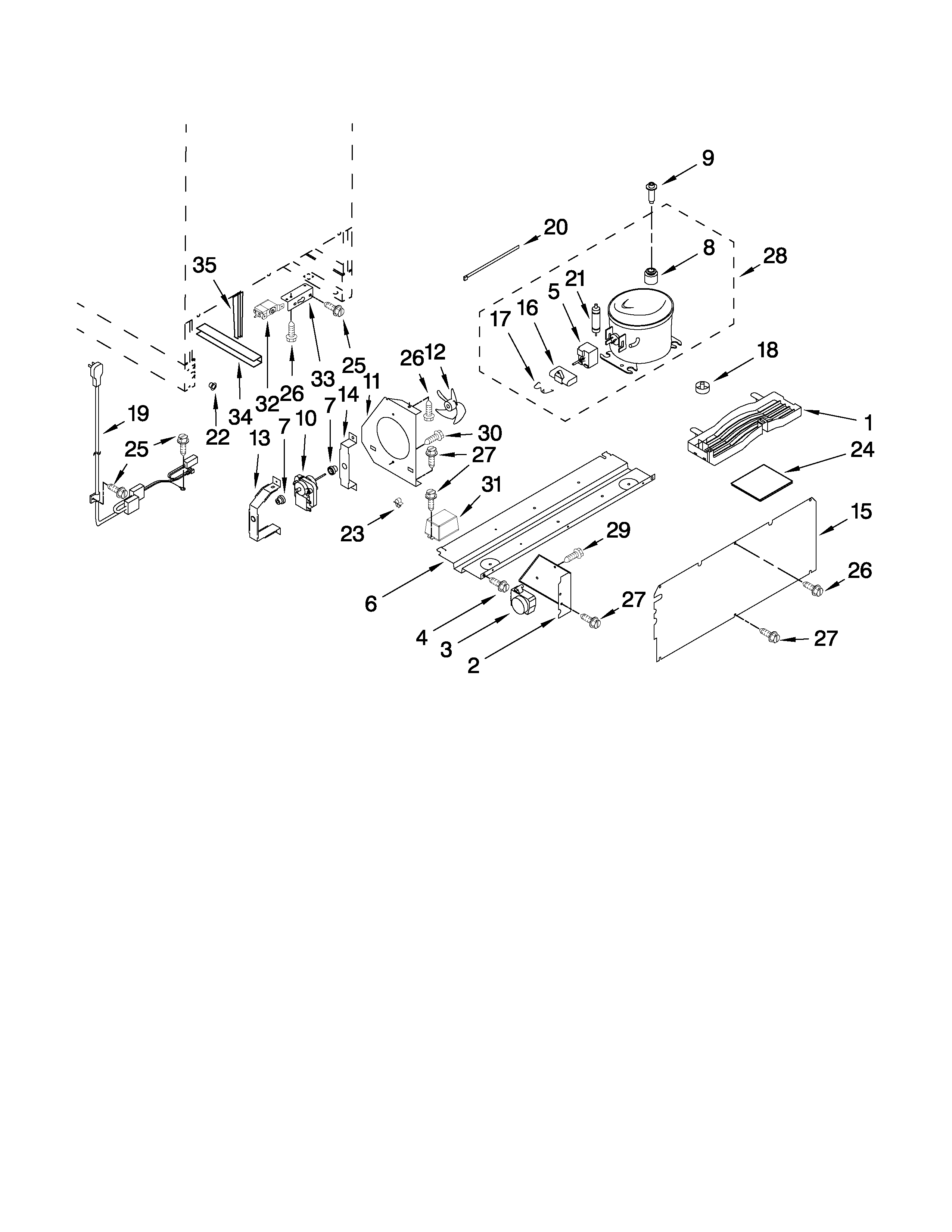 Jenn-Air JUB248LBRS00 unit parts diagram