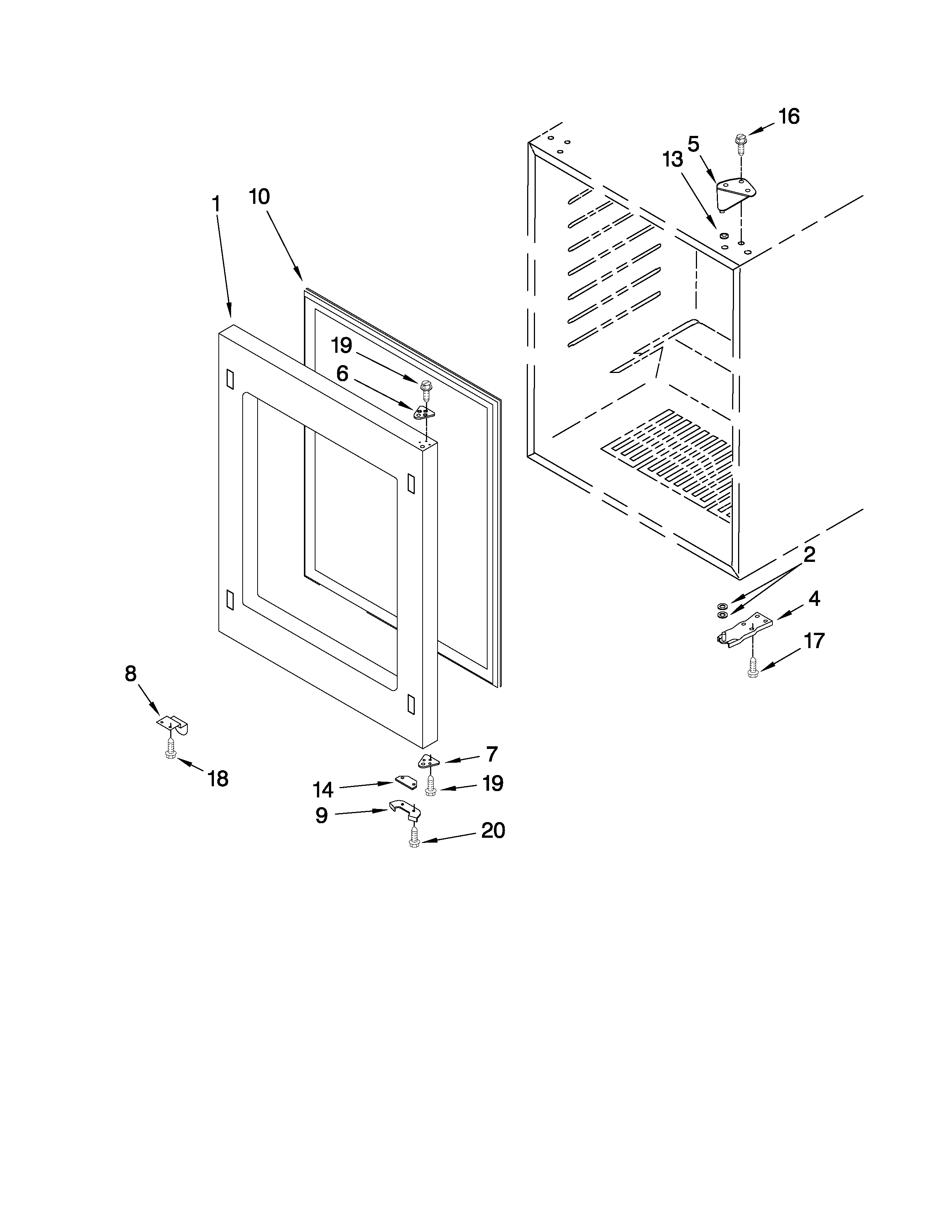 Jenn-Air JUB248RBCX00 door parts diagram