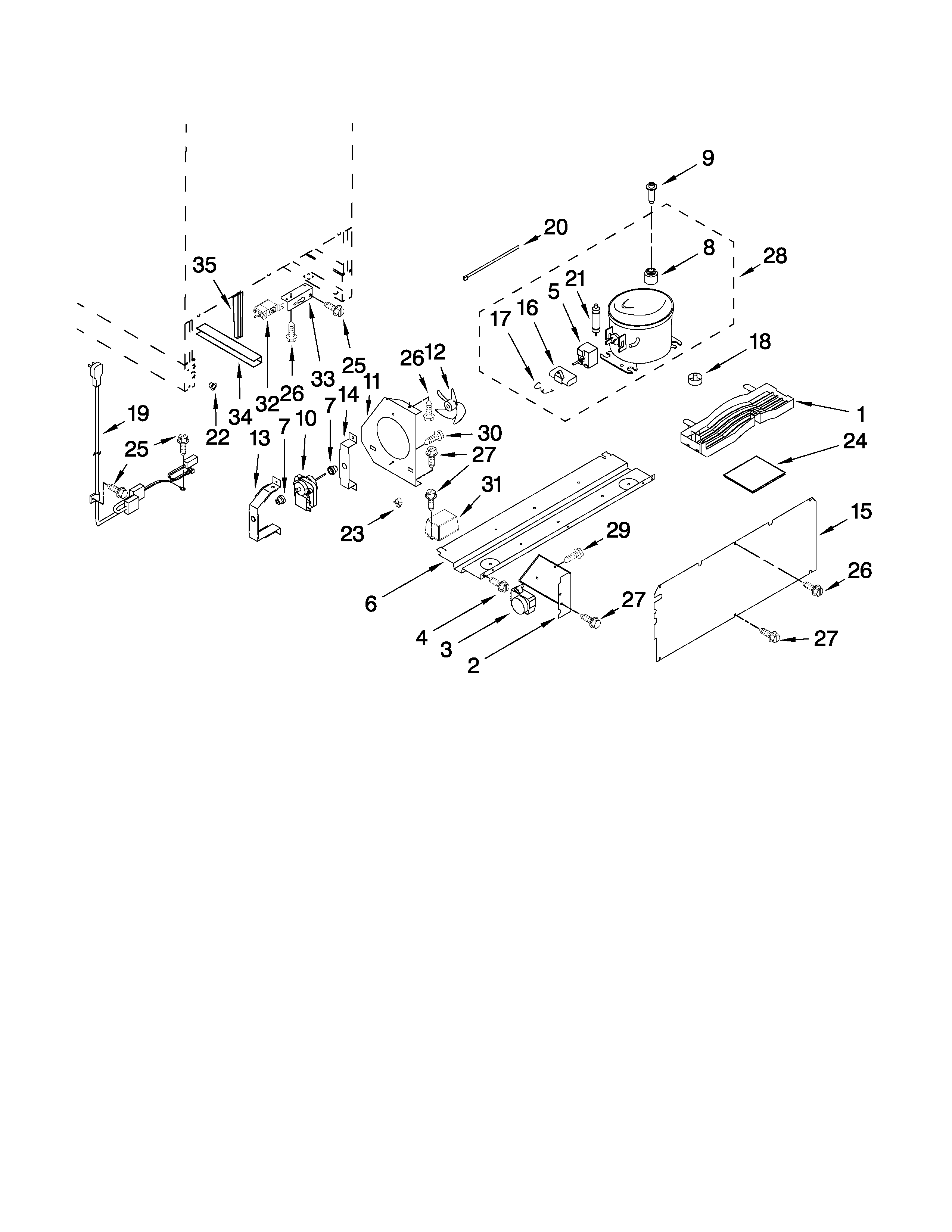 Jenn-Air JUB248RBCX00 unit parts diagram
