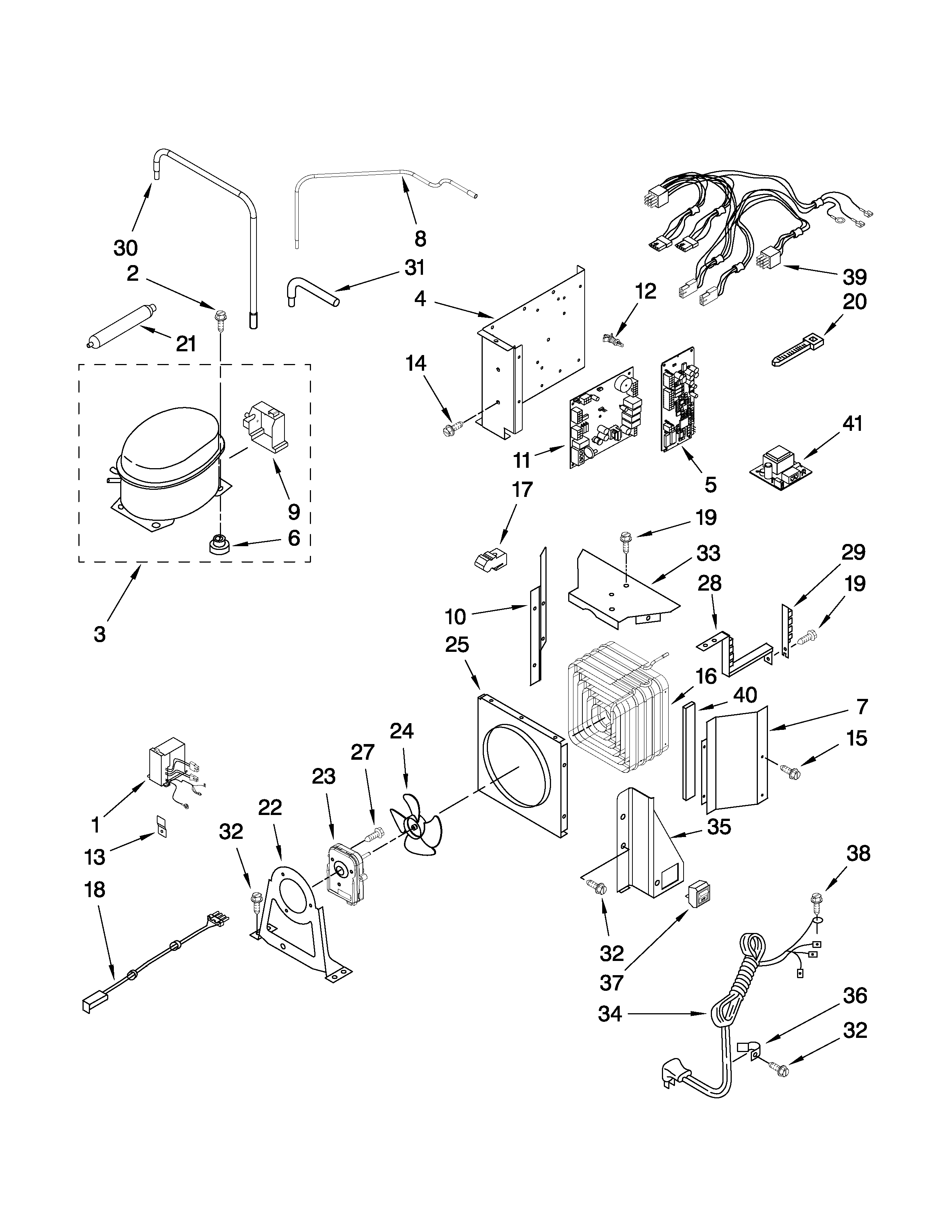 Jenn-Air JS48CXDUDB00 upper unit parts diagram