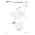 Jenn-Air JED4536WB01 cooktop parts diagram