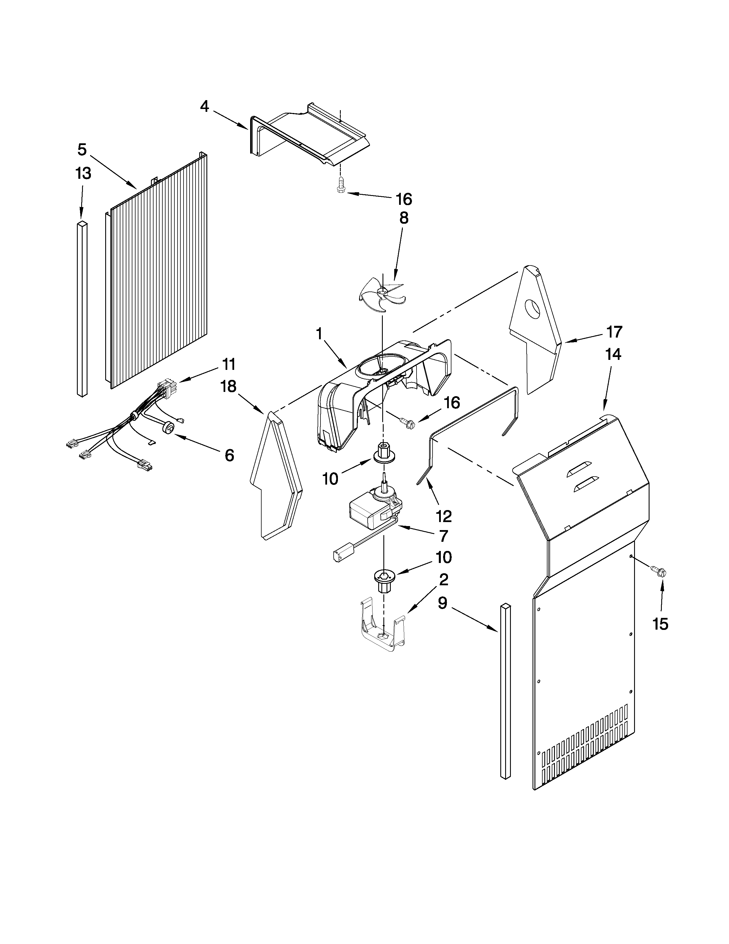 Jenn-Air JCB2582WEF00 air flow parts diagram