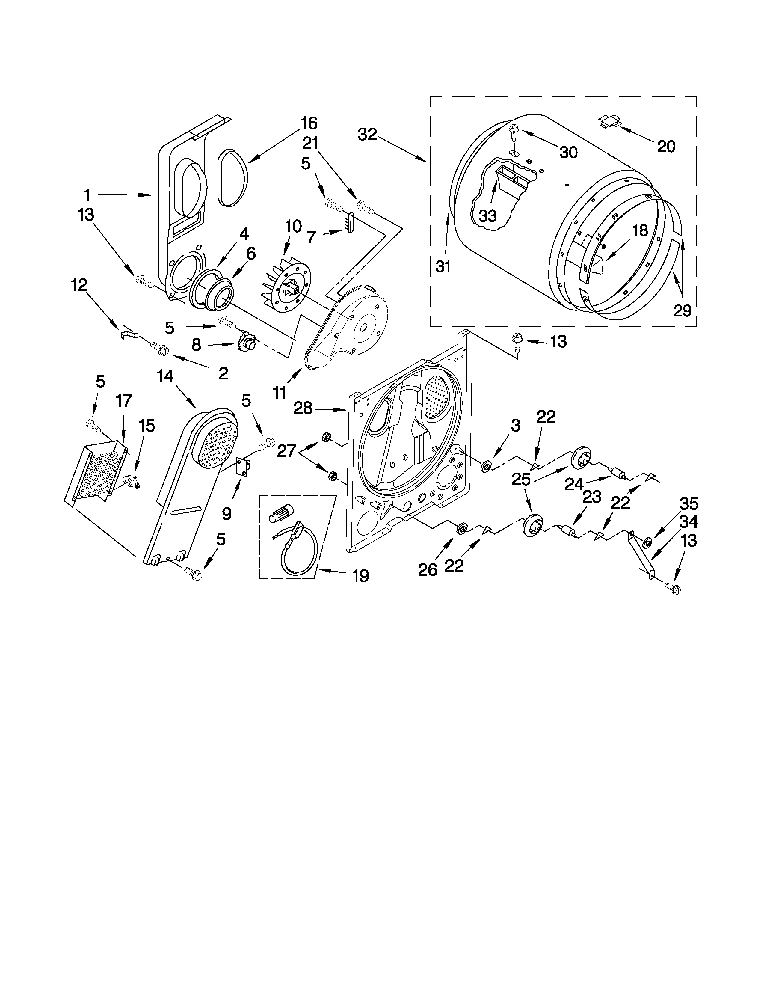 Inglis YIED4400VQ1 bulkhead parts diagram