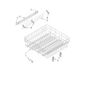 Whirlpool GU2300XTVB1 upper rack and track parts diagram