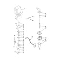 Whirlpool ED5FHAXVQ03 motor and ice container parts diagram