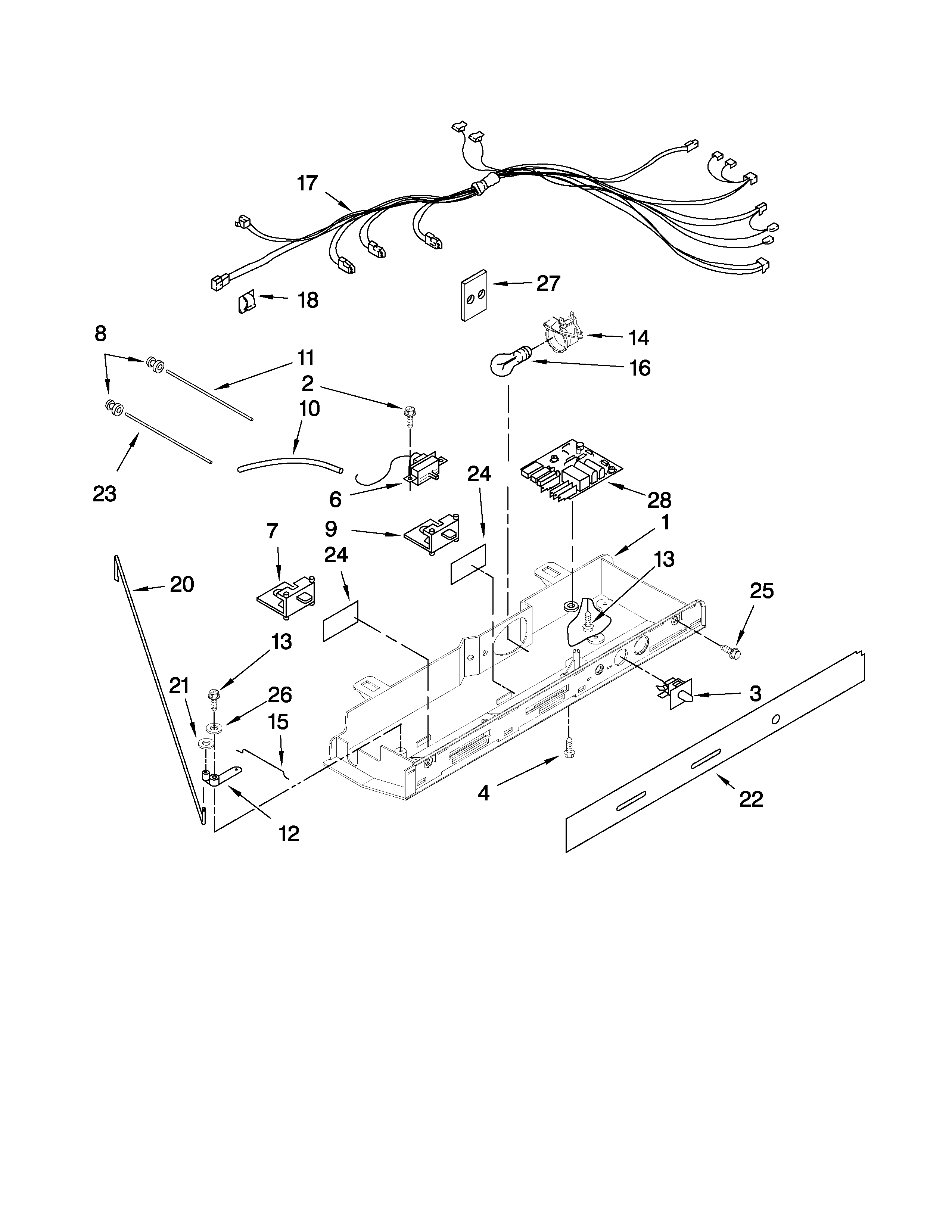 Whirlpool ED5FHAXVQ03 control parts diagram