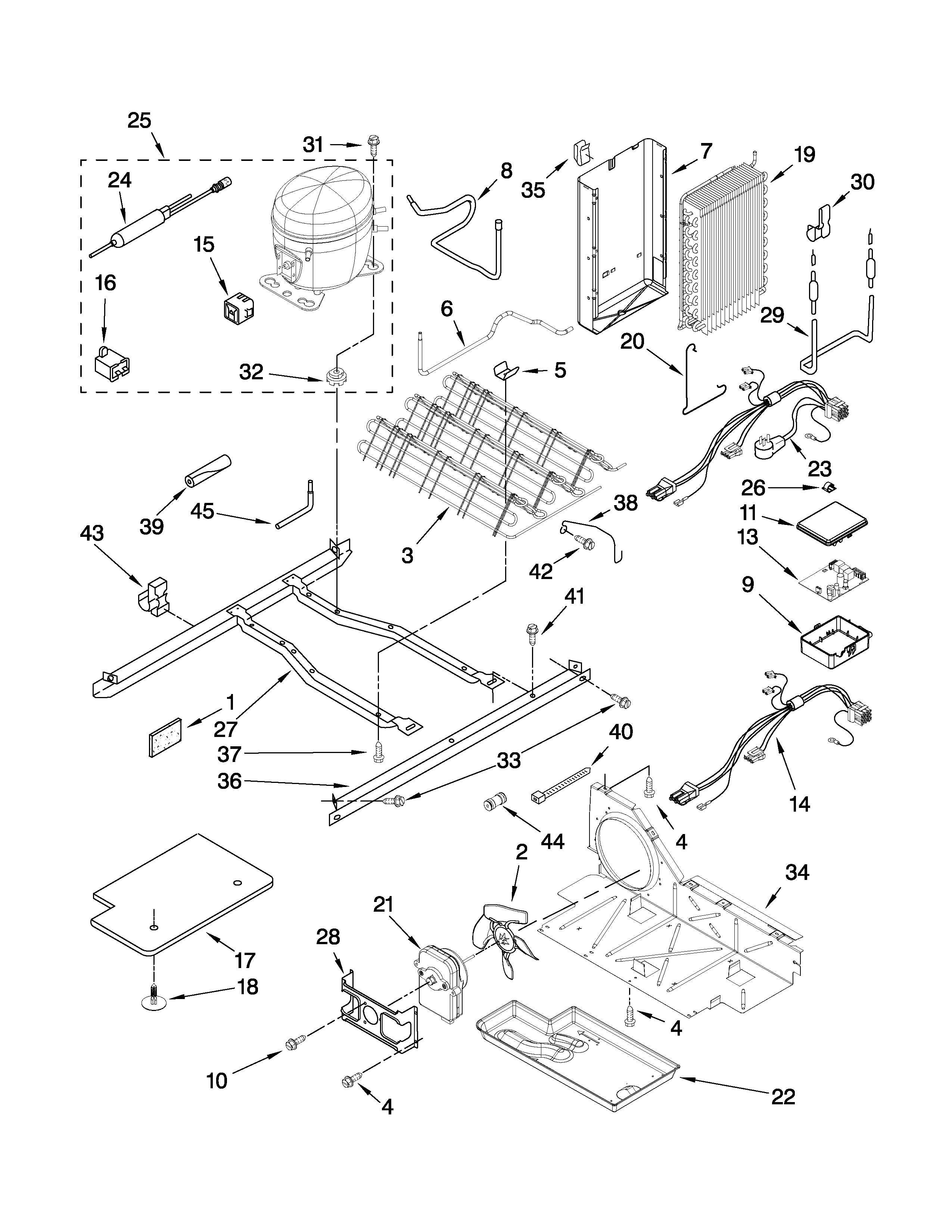 Whirlpool ED5FHAXVQ03 unit parts diagram