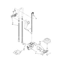 Maytag MDB6709AWS1 fill, drain and overfill parts diagram