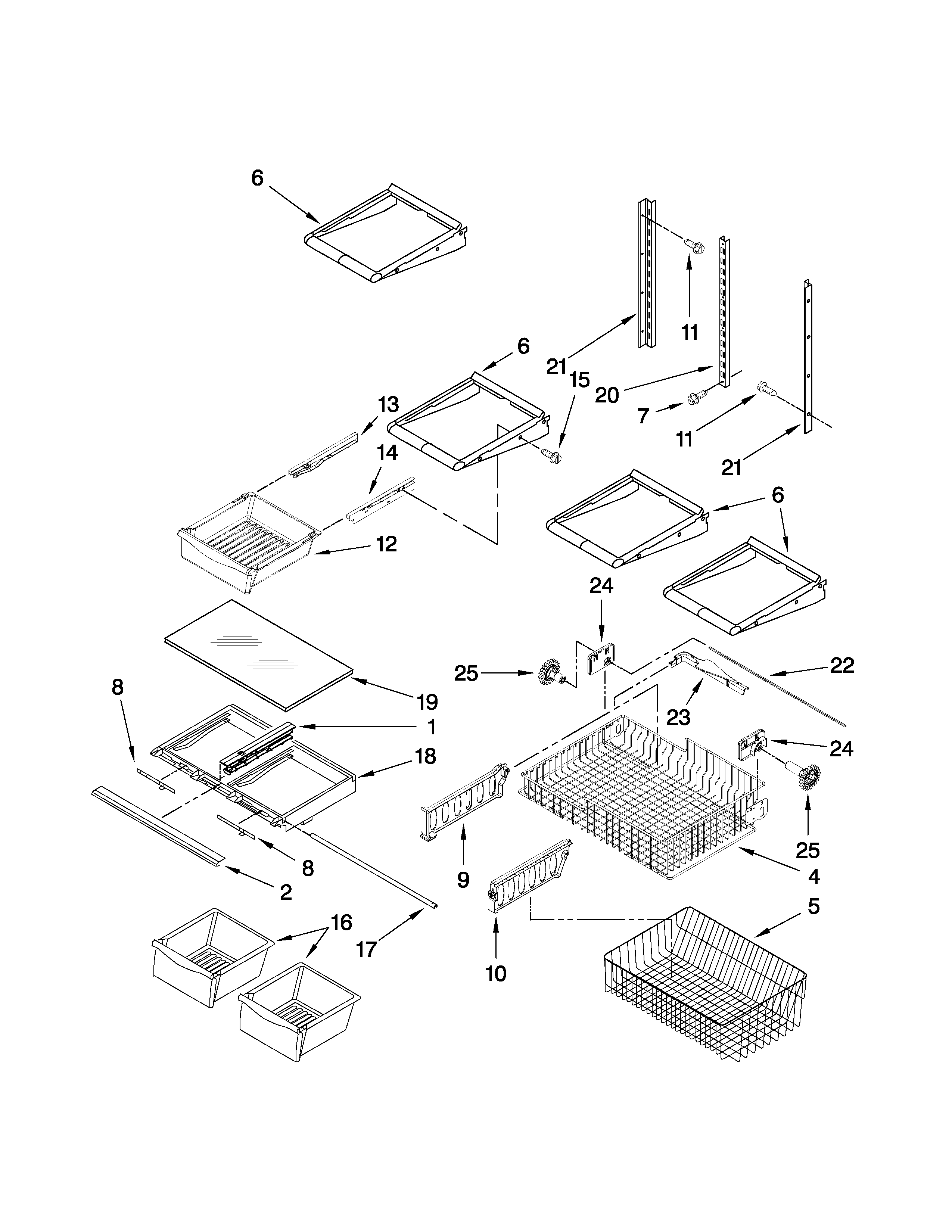 Maytag MBF1958WES2 shelf parts diagram