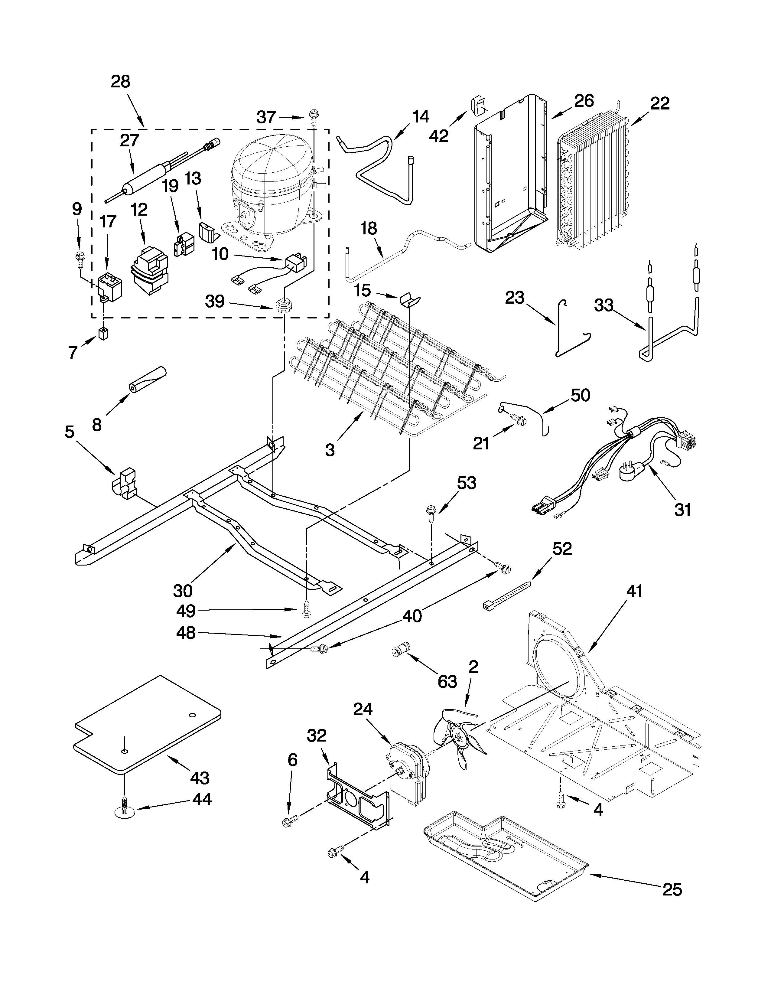 Whirlpool ED2HBEXTB00 unit parts diagram