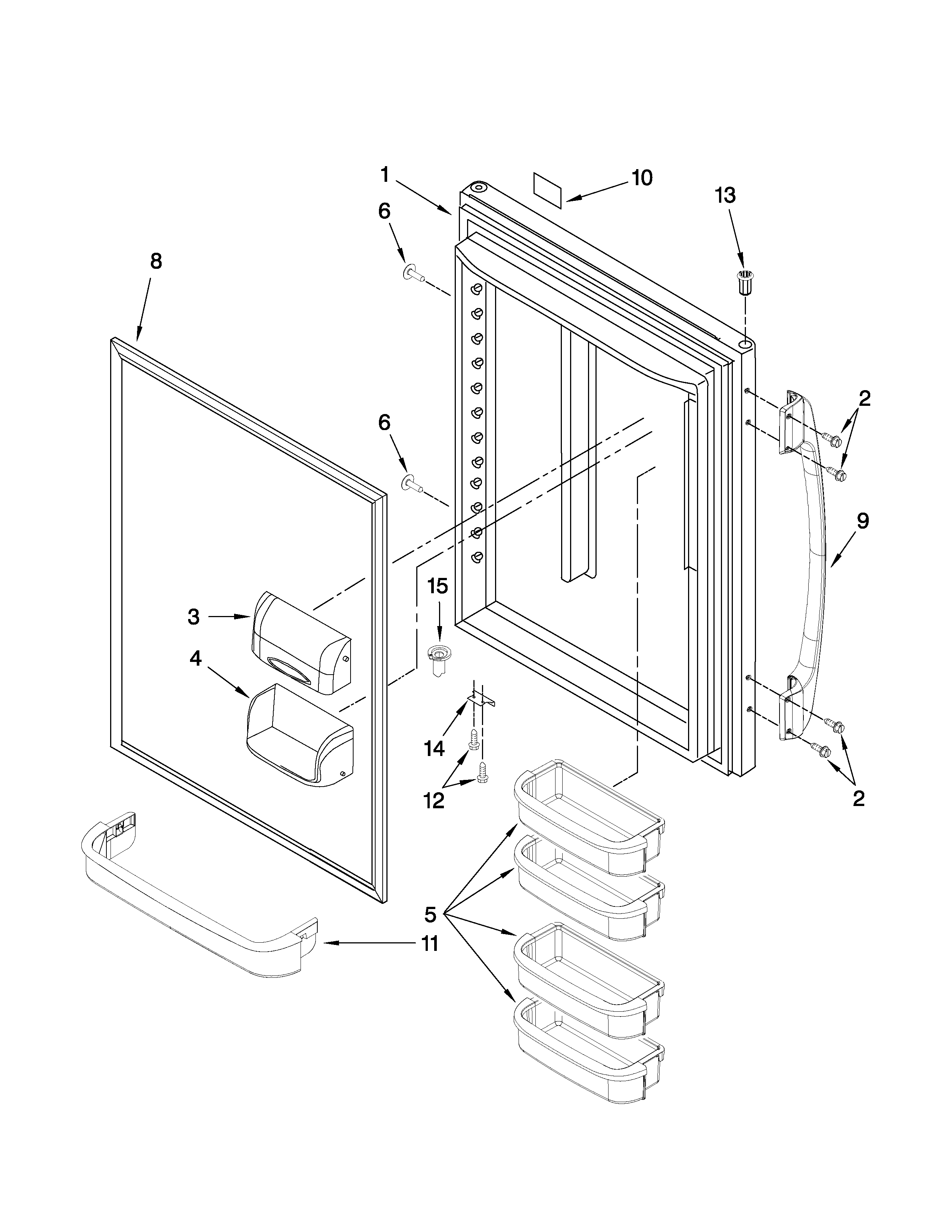 Amana ABB2522FEB3 refrigerator door parts diagram