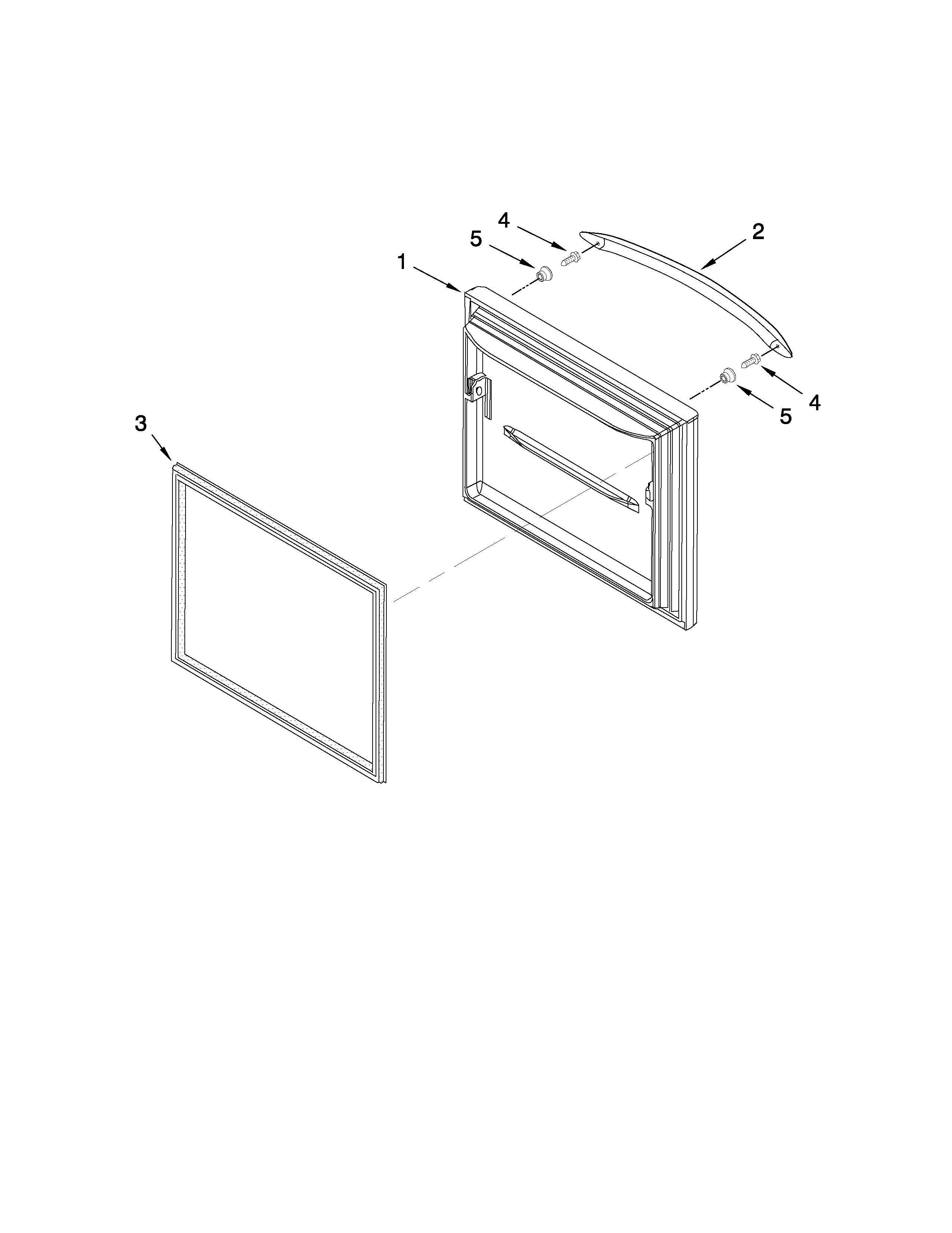 Maytag MBR2556KES5 freezer door parts diagram