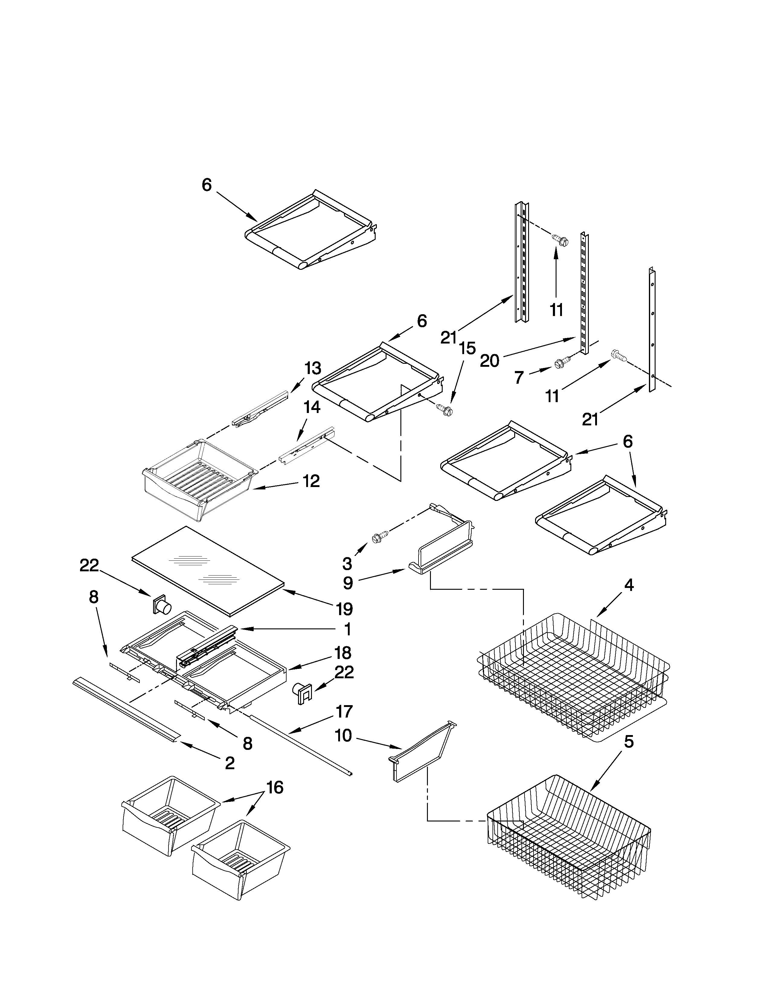 Maytag MBR2556KES5 shelf parts diagram