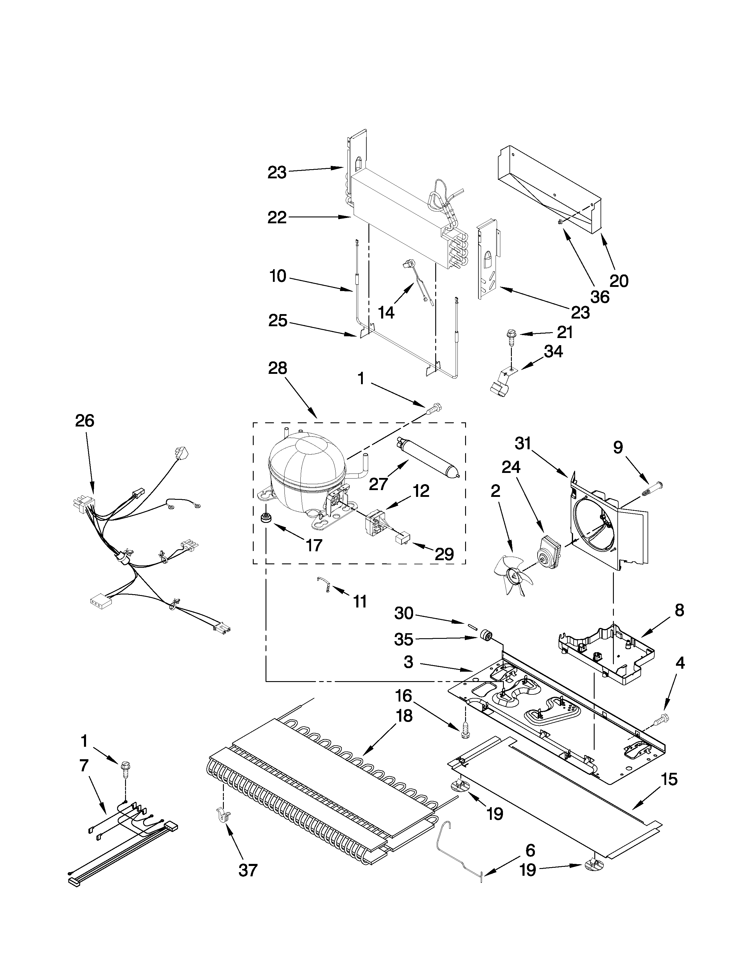 Inglis ITB19330Q01 unit parts diagram