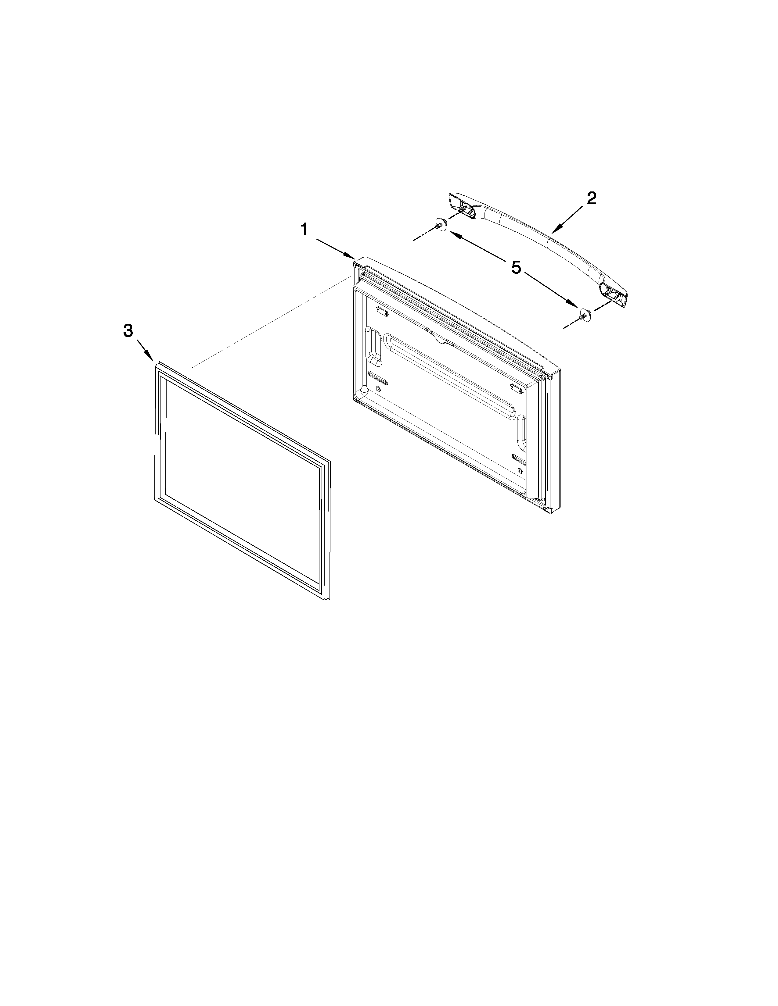 Amana AFF2534FEB3 freezer door parts diagram