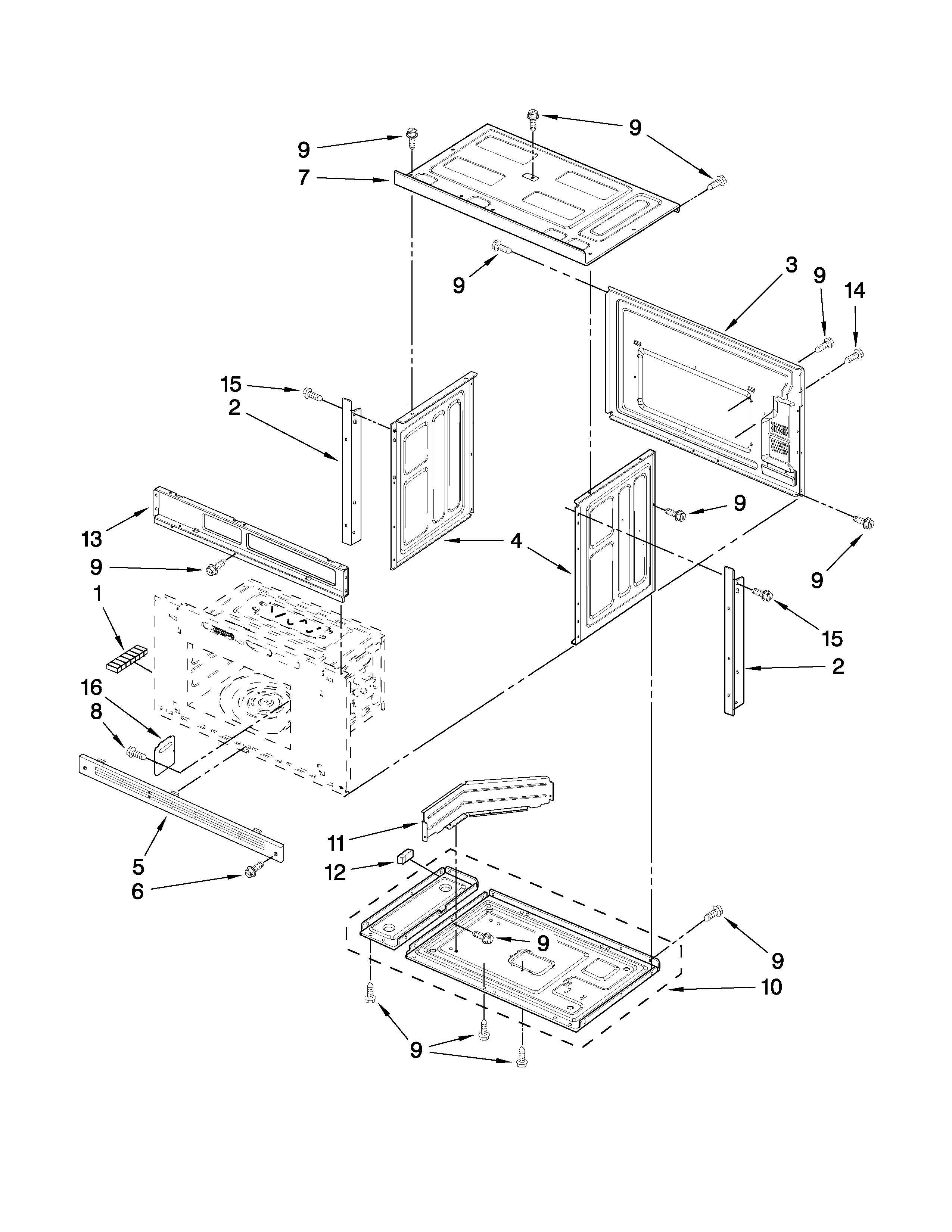 Jenn-Air JMW8527DAW27 microwave oven parts diagram