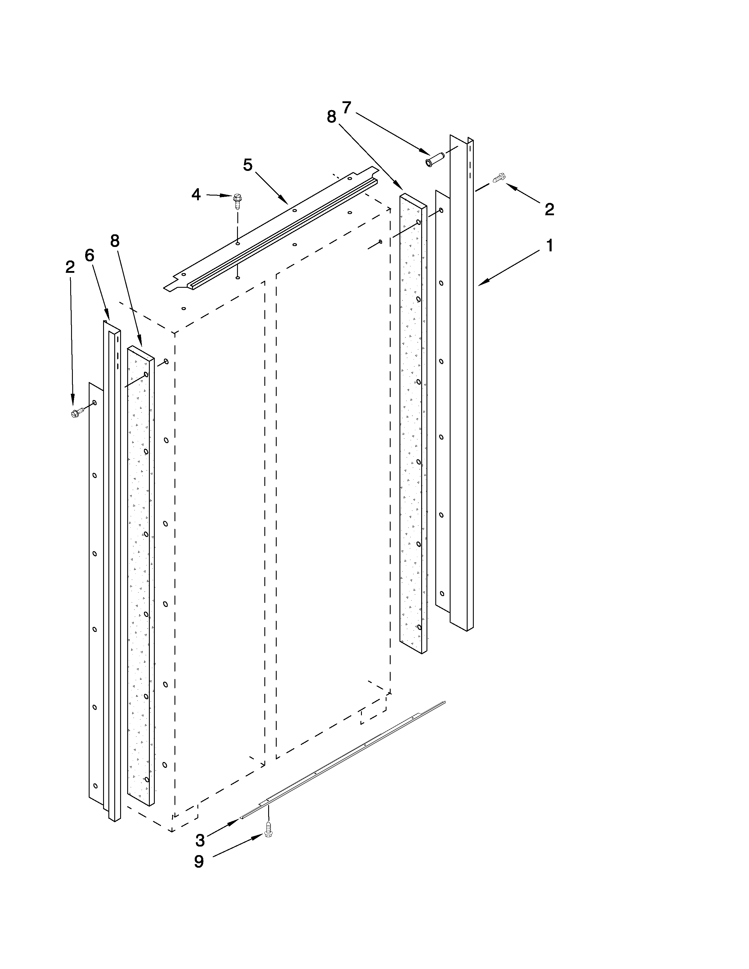 KitchenAid KSSS36FTX03 cabinet trim parts diagram