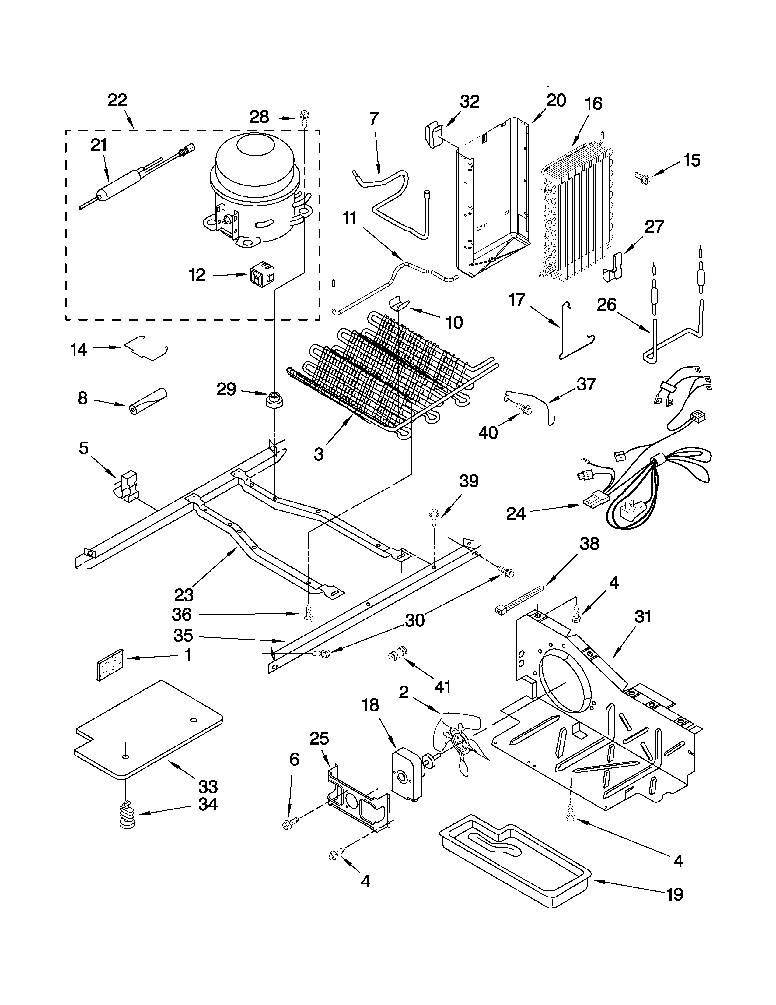 Estate TS25AFXKT08 unit parts diagram