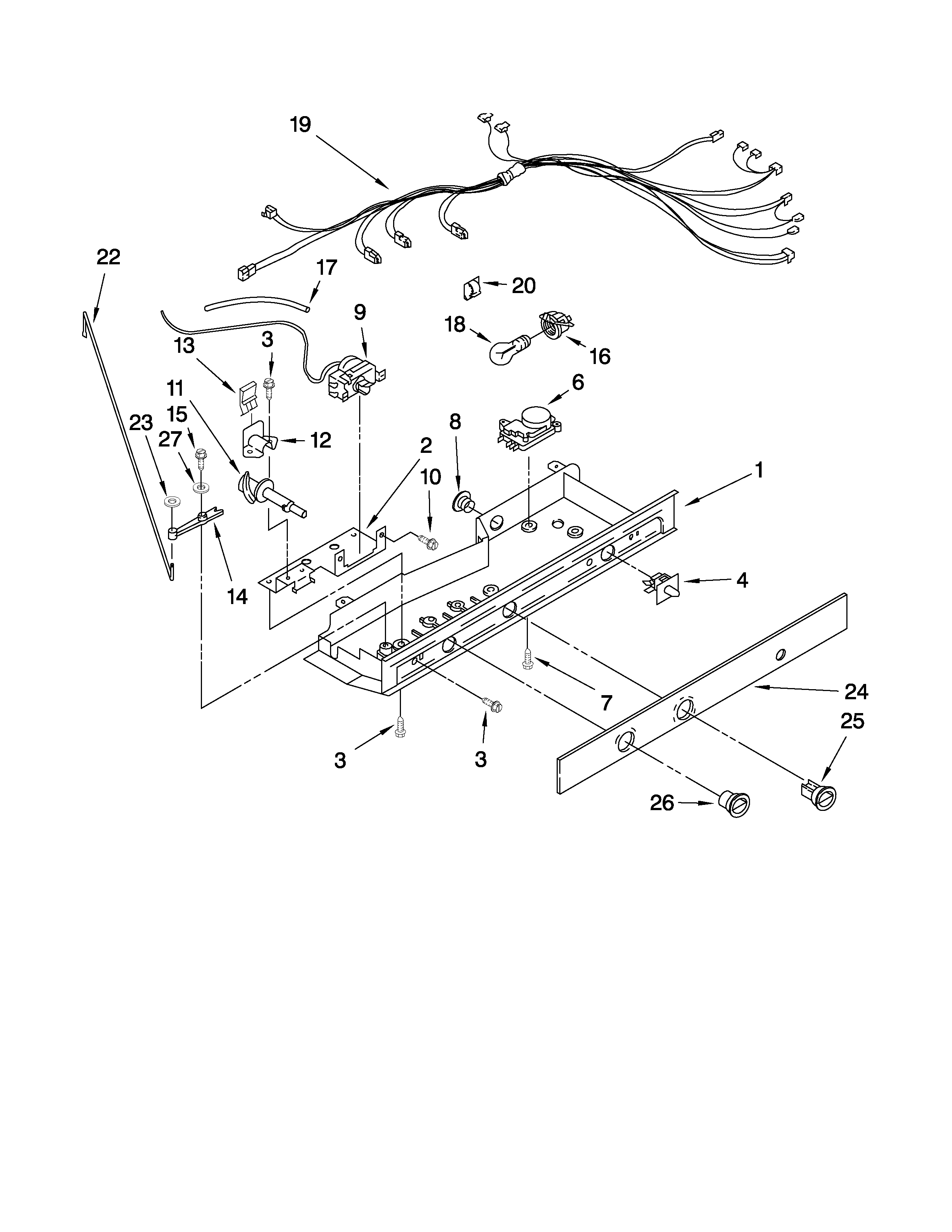 Estate TS25AFXKT08 control parts diagram