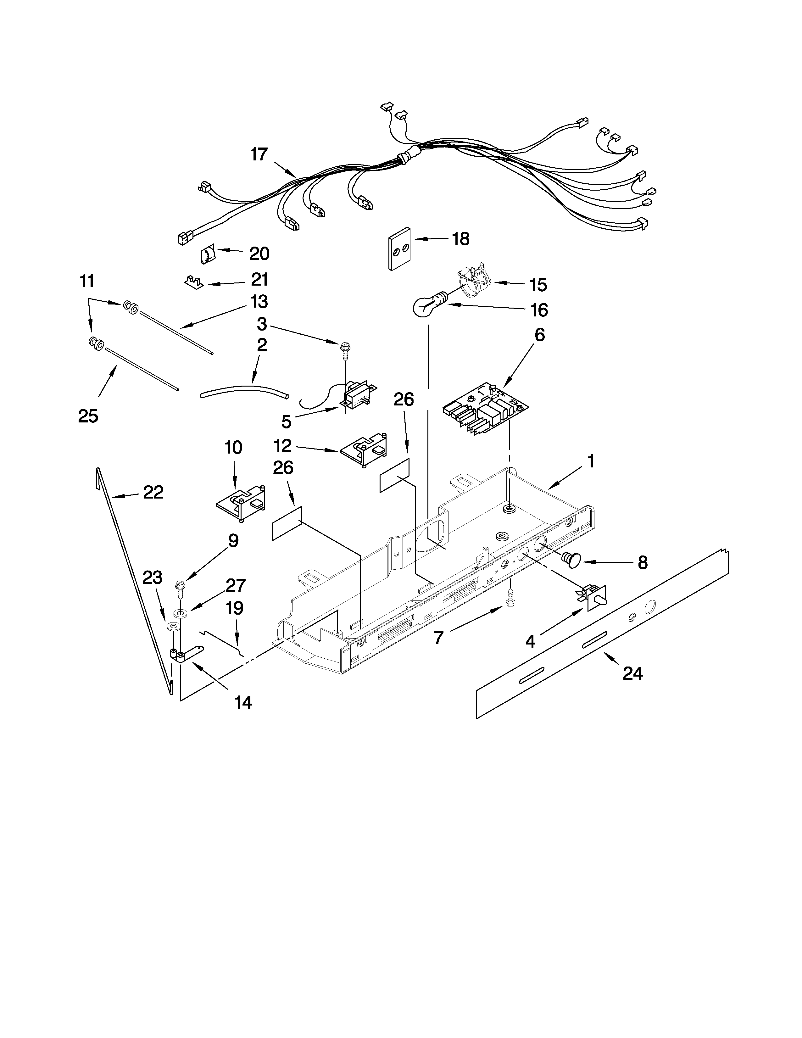 Maytag MSD2272VEB00 control parts diagram