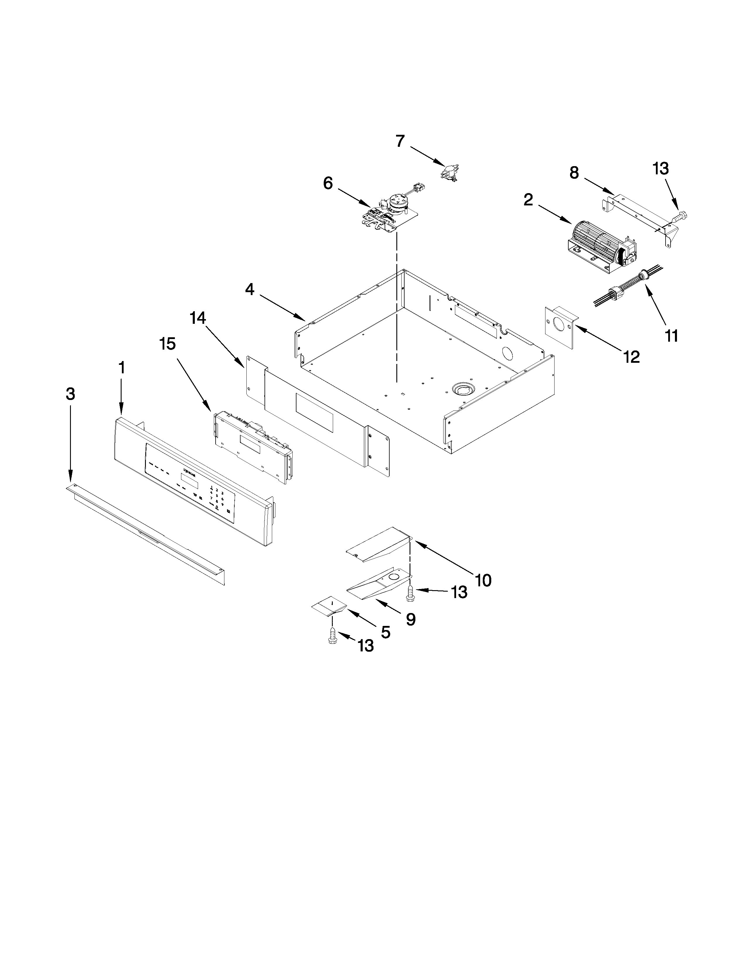 Maytag MEW5530DDW18 control panel parts diagram