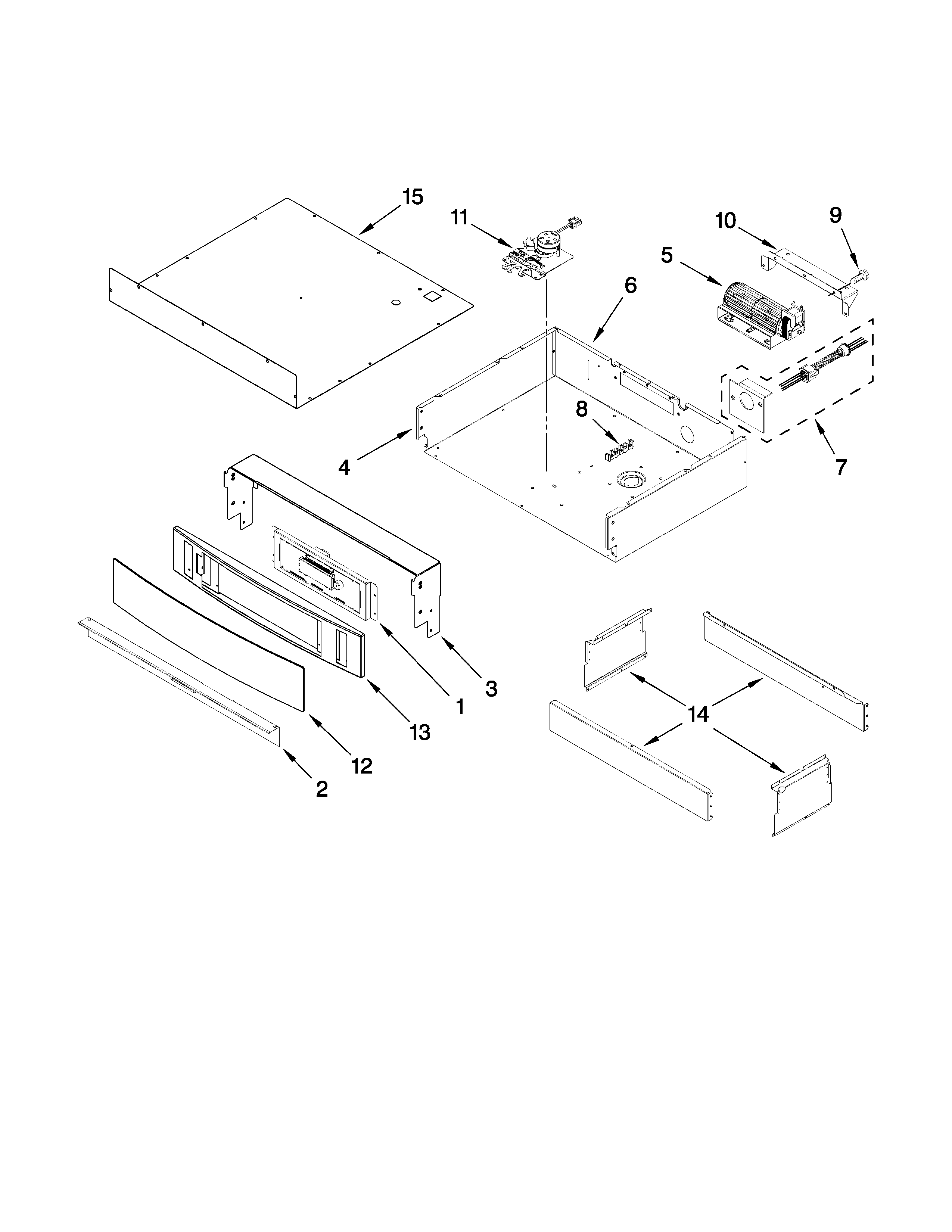 Jenn-Air JMW9530DAW30 control panel parts diagram