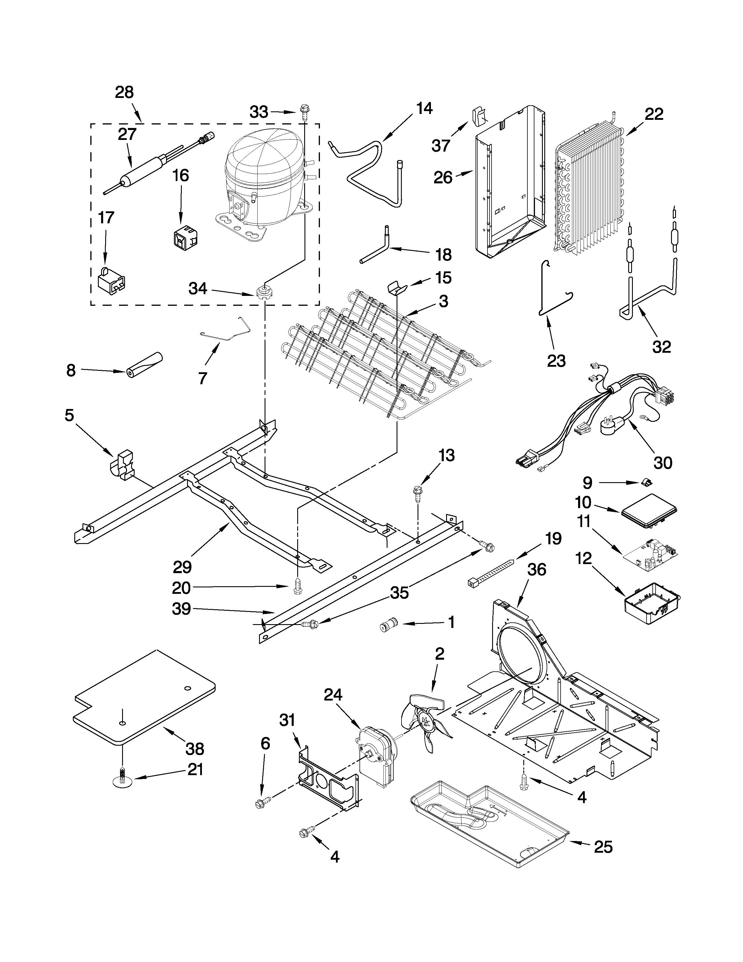Maytag MSD2574VEW00 unit parts diagram