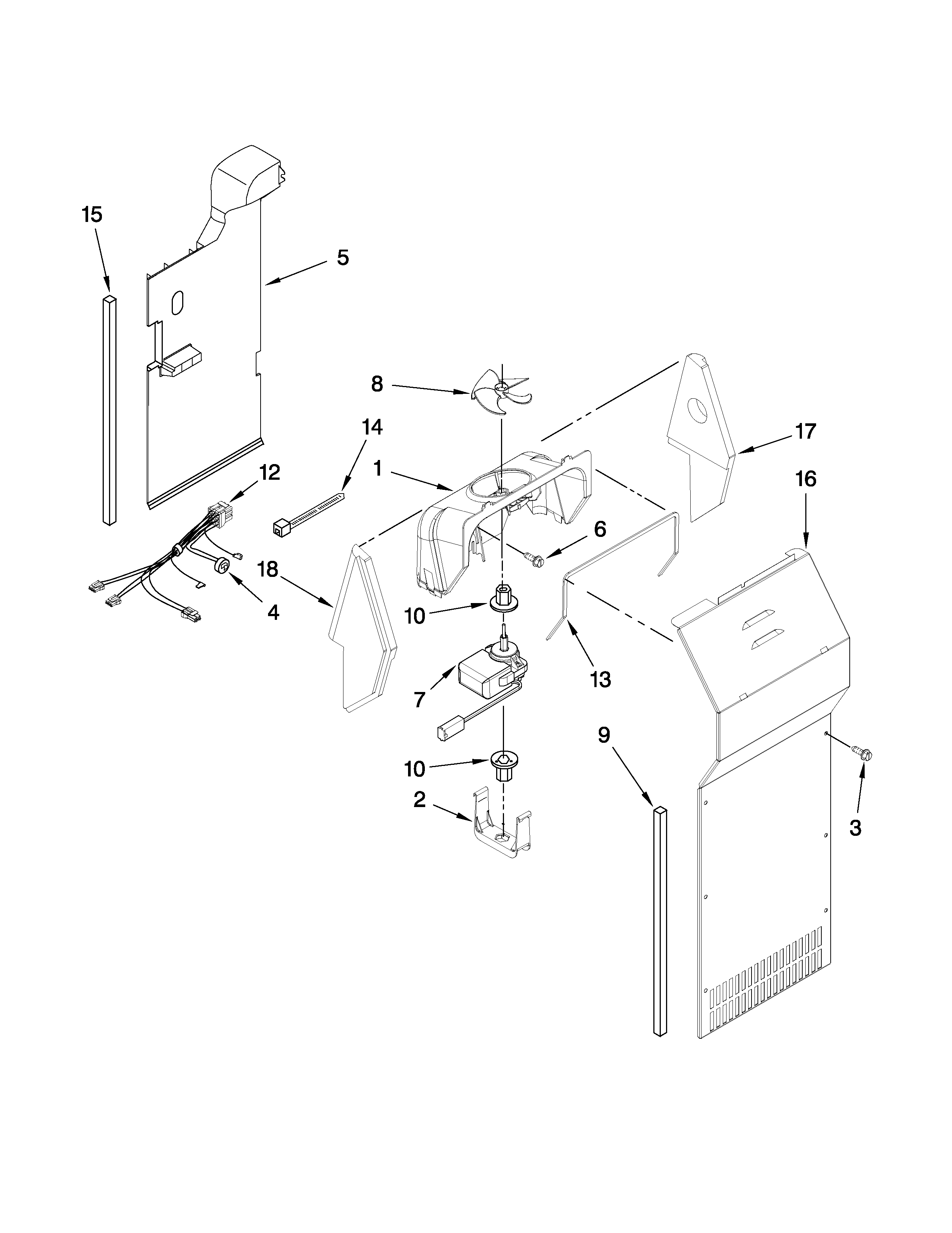 Amana ASD2522WRB02 air flow parts diagram