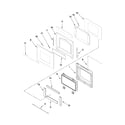 Jenn-Air JJW9627DDS30 lower oven door parts diagram