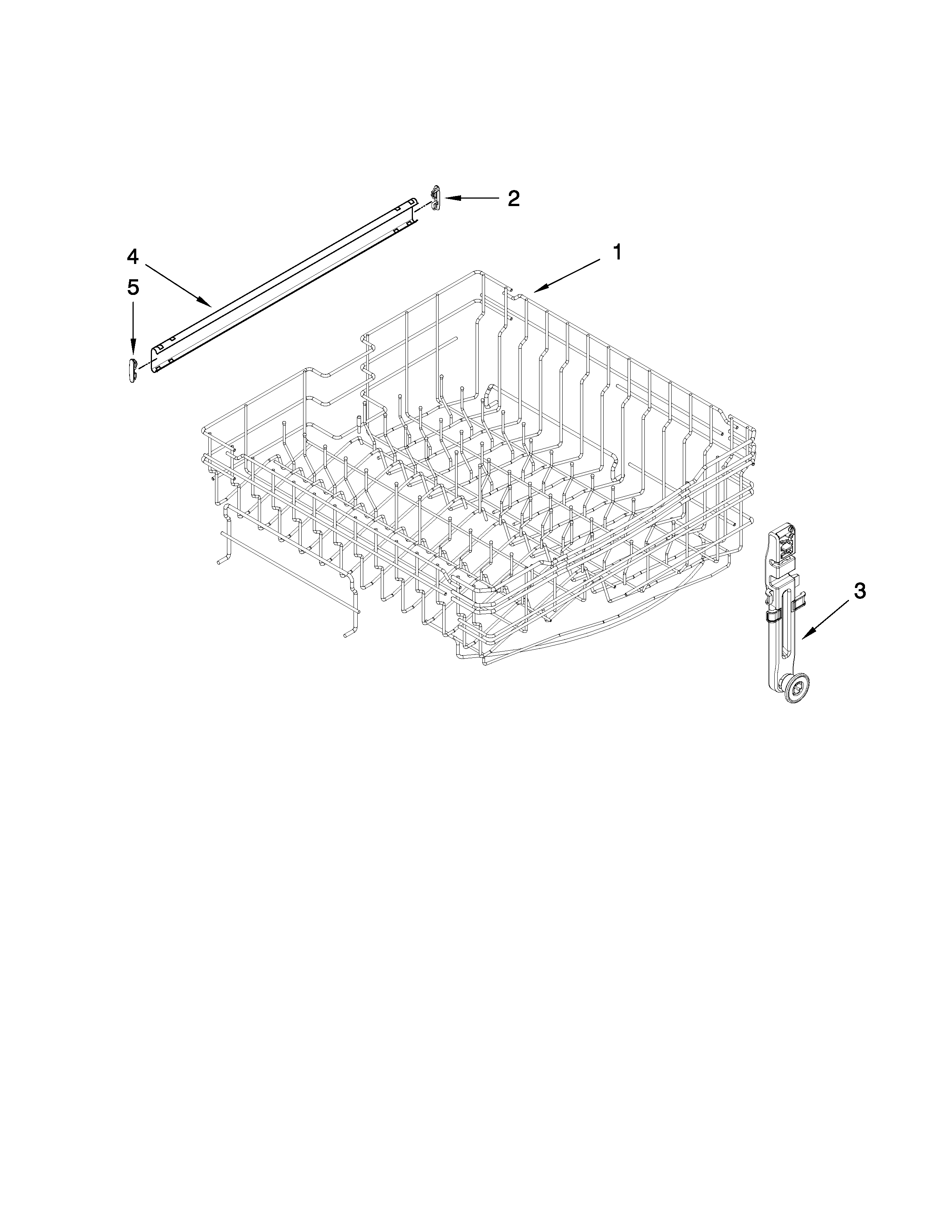 Maytag MDB7709AWW2 upper rack and track parts diagram