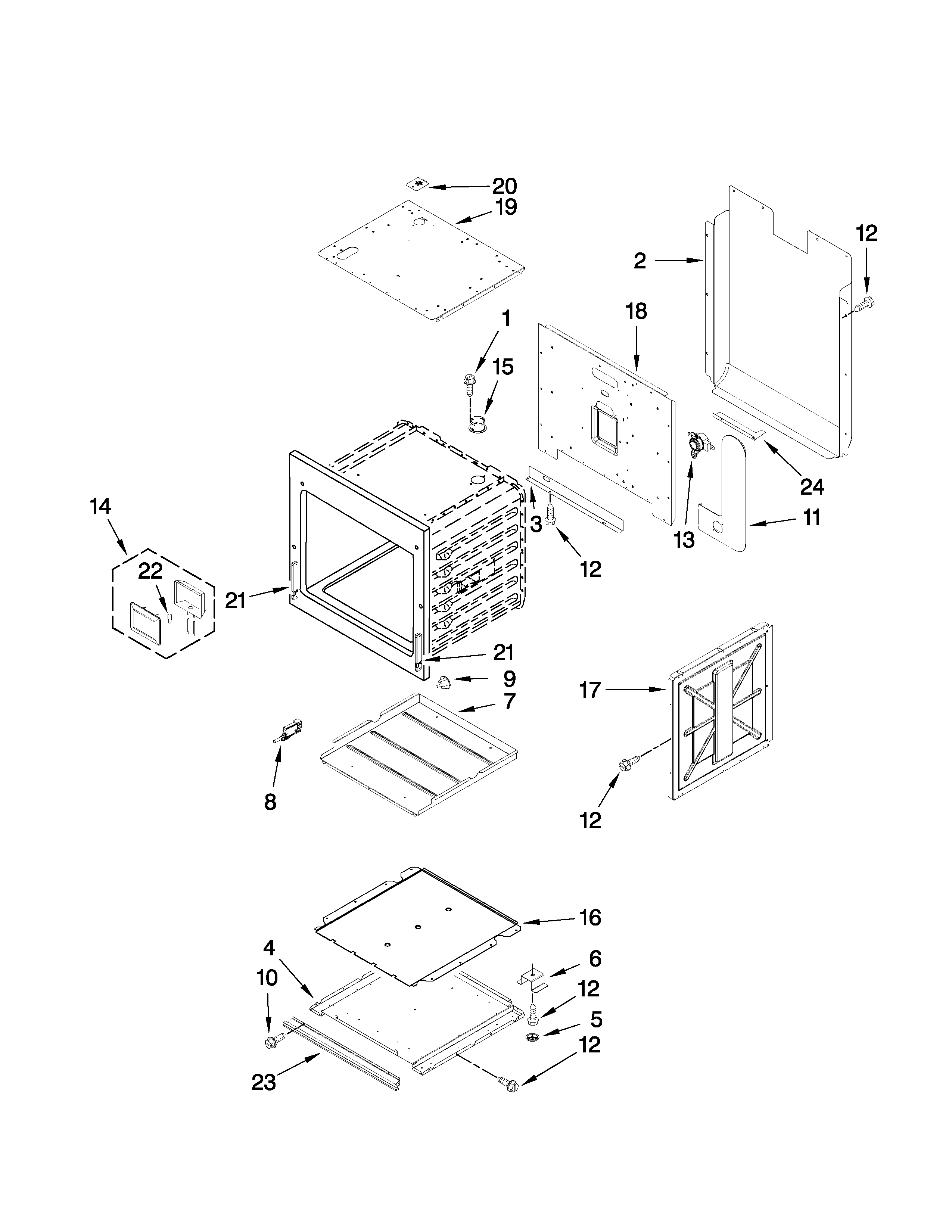 Jenn-Air JJW9827DDS30 lower oven parts diagram