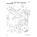 KitchenAid KUIS15NRTW3 cabinet liner and door parts diagram