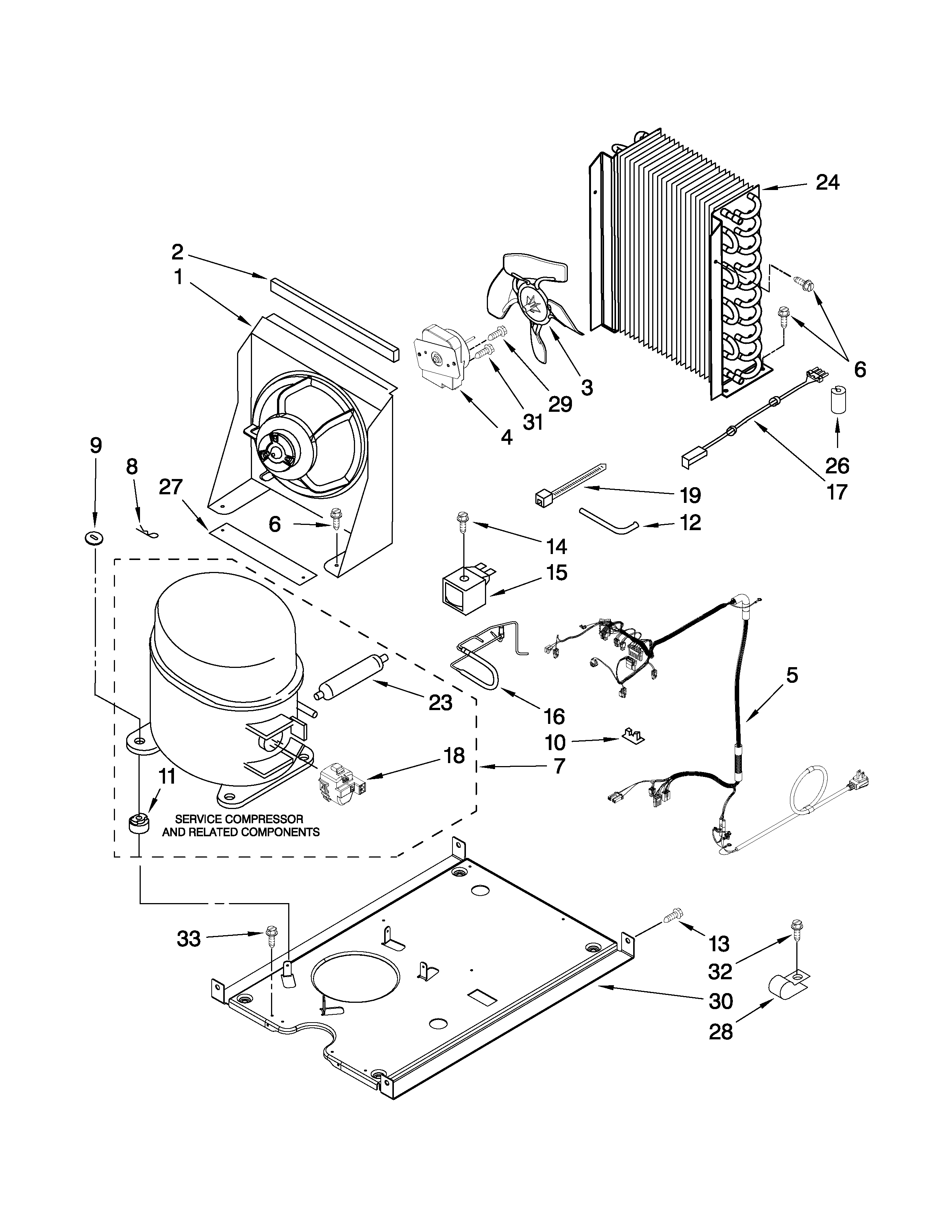 KitchenAid KUIS15NRTW3 unit parts diagram