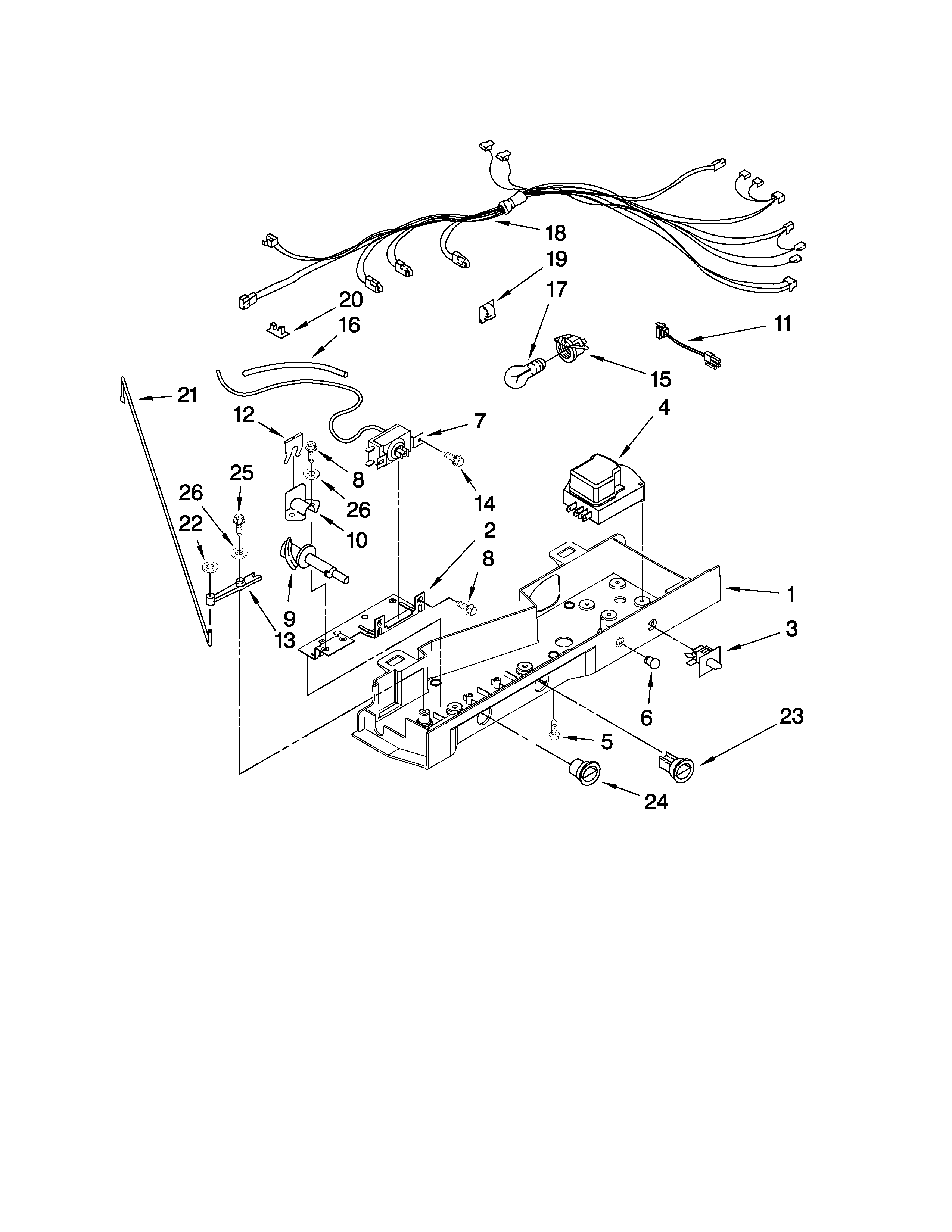 Whirlpool ED2JHEXTS00 control parts diagram