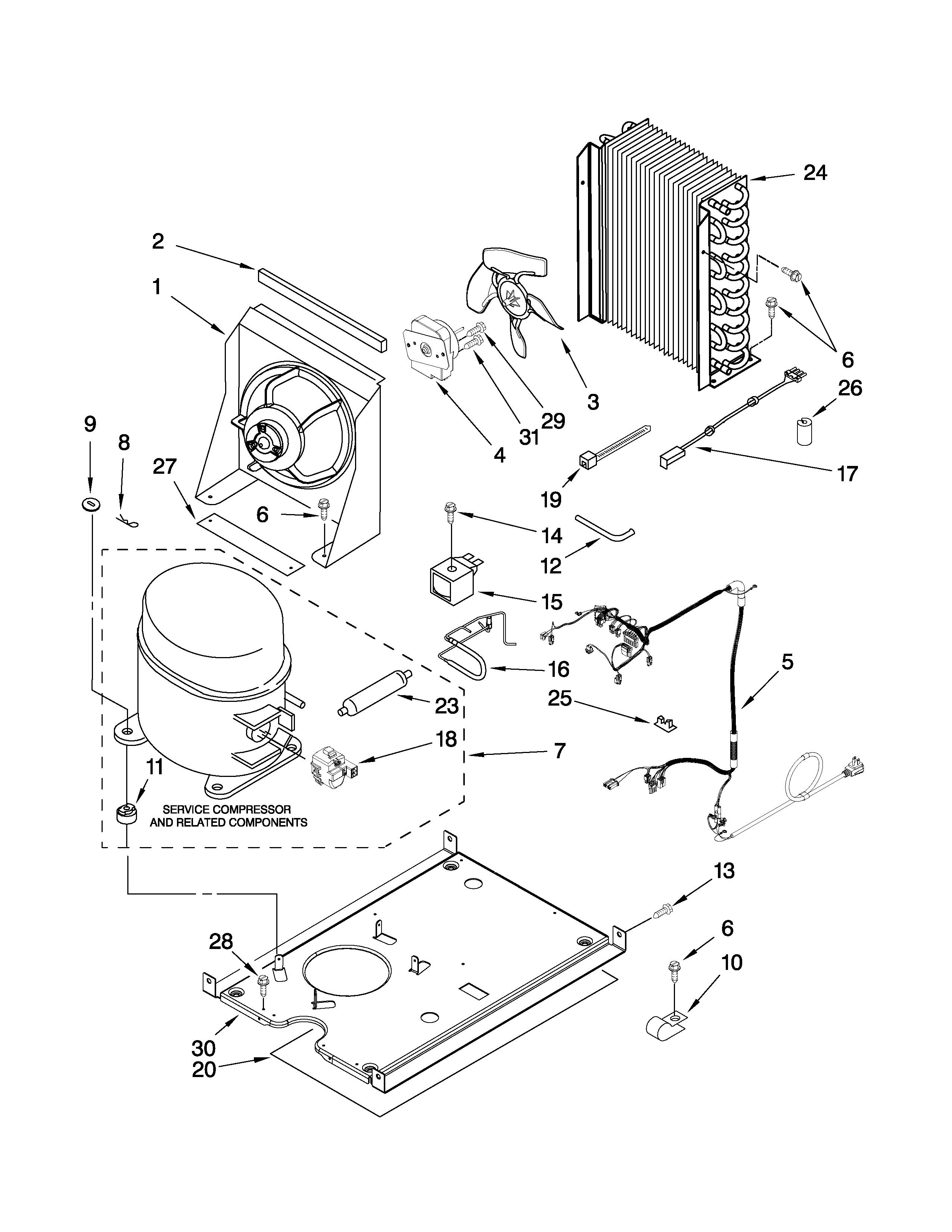 Whirlpool GI15NFRTS3 unit parts diagram