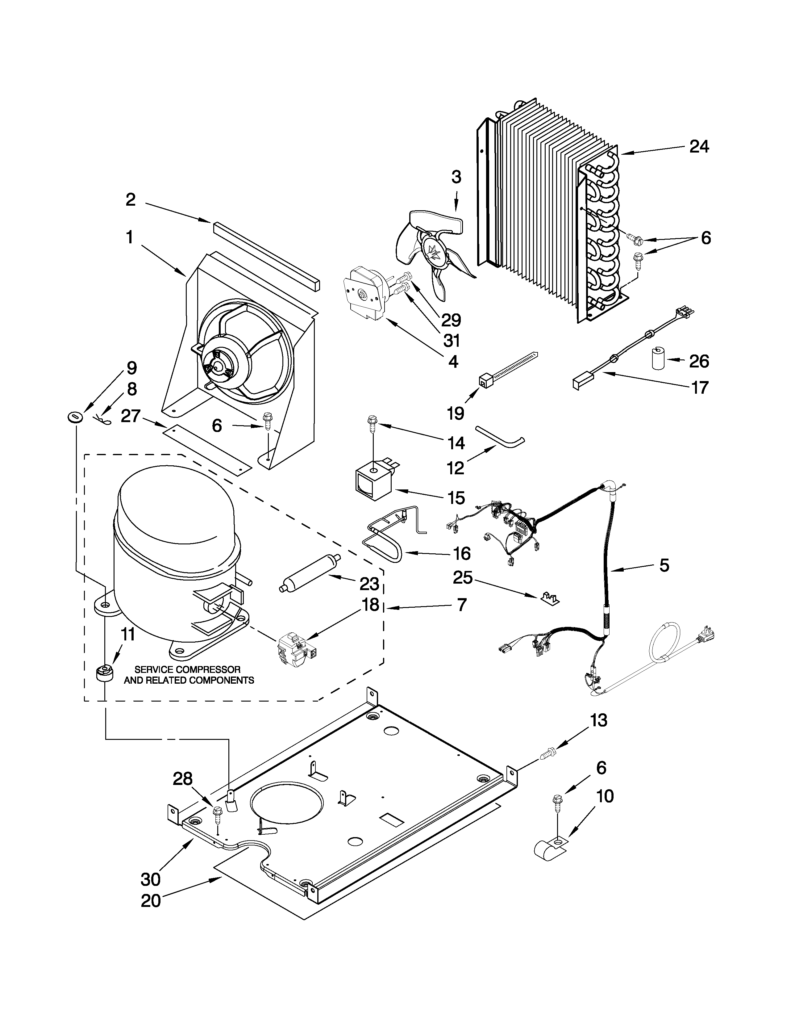 Whirlpool GI15NFLTB3 unit parts diagram