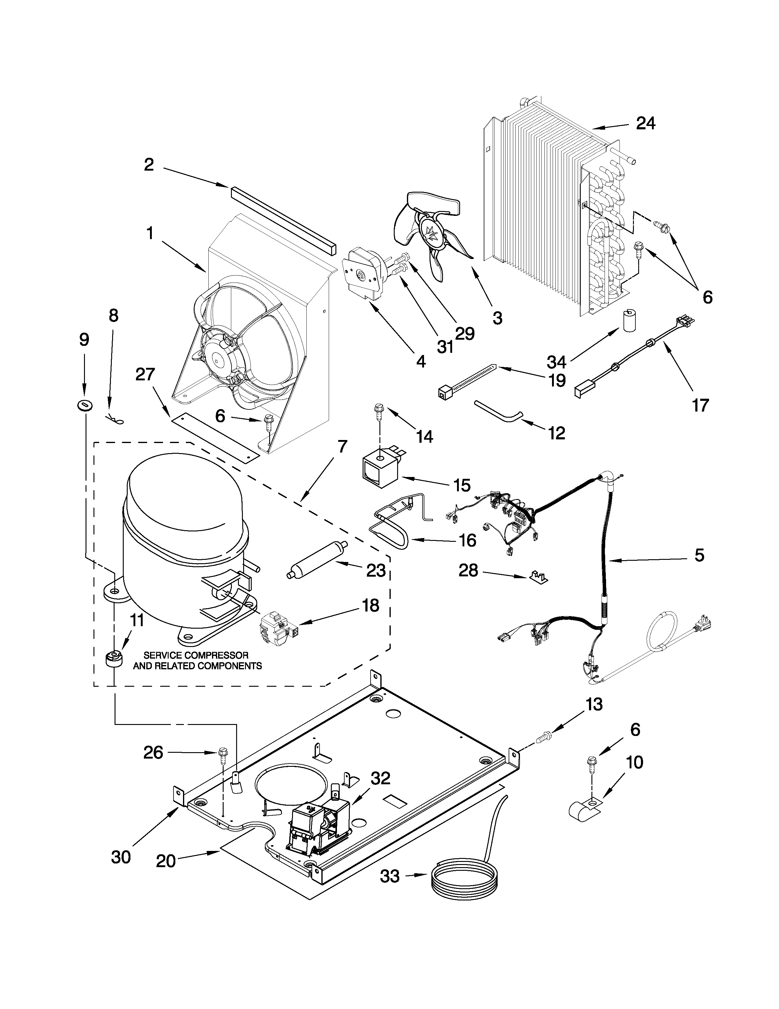 KitchenAid KUIC18PNTS3 unit parts diagram
