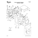 Whirlpool WFW9400SZ04 top and cabinet parts diagram