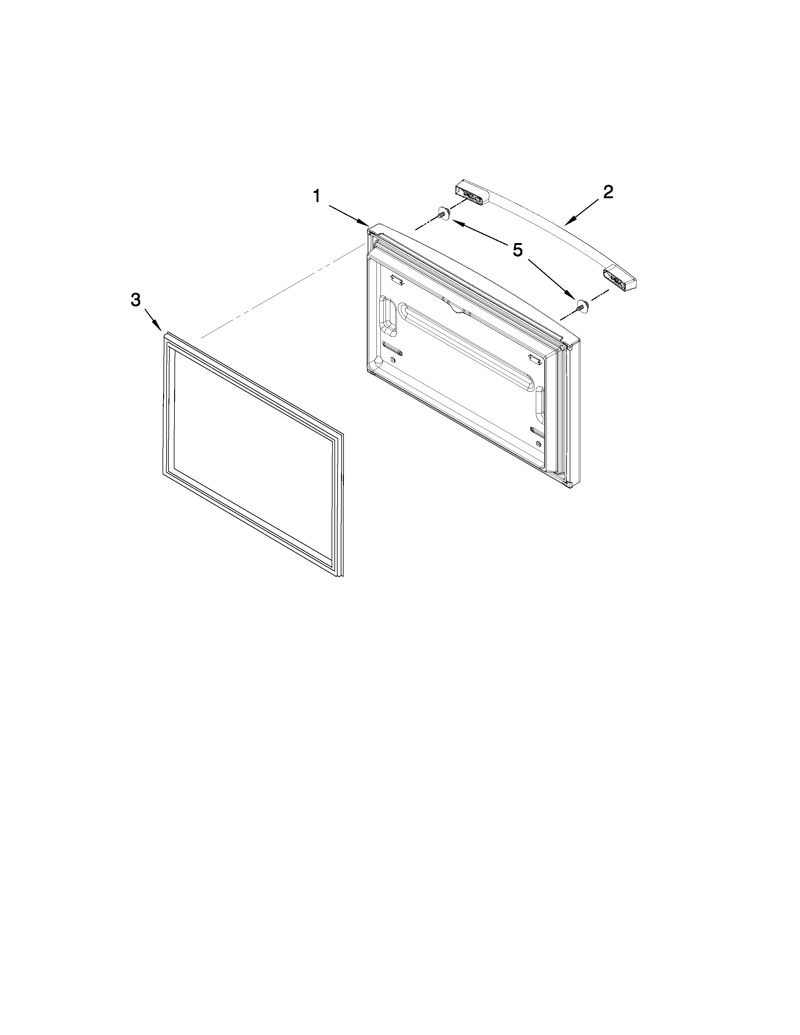 Whirlpool GX5FHTXVB03 freezer door parts diagram