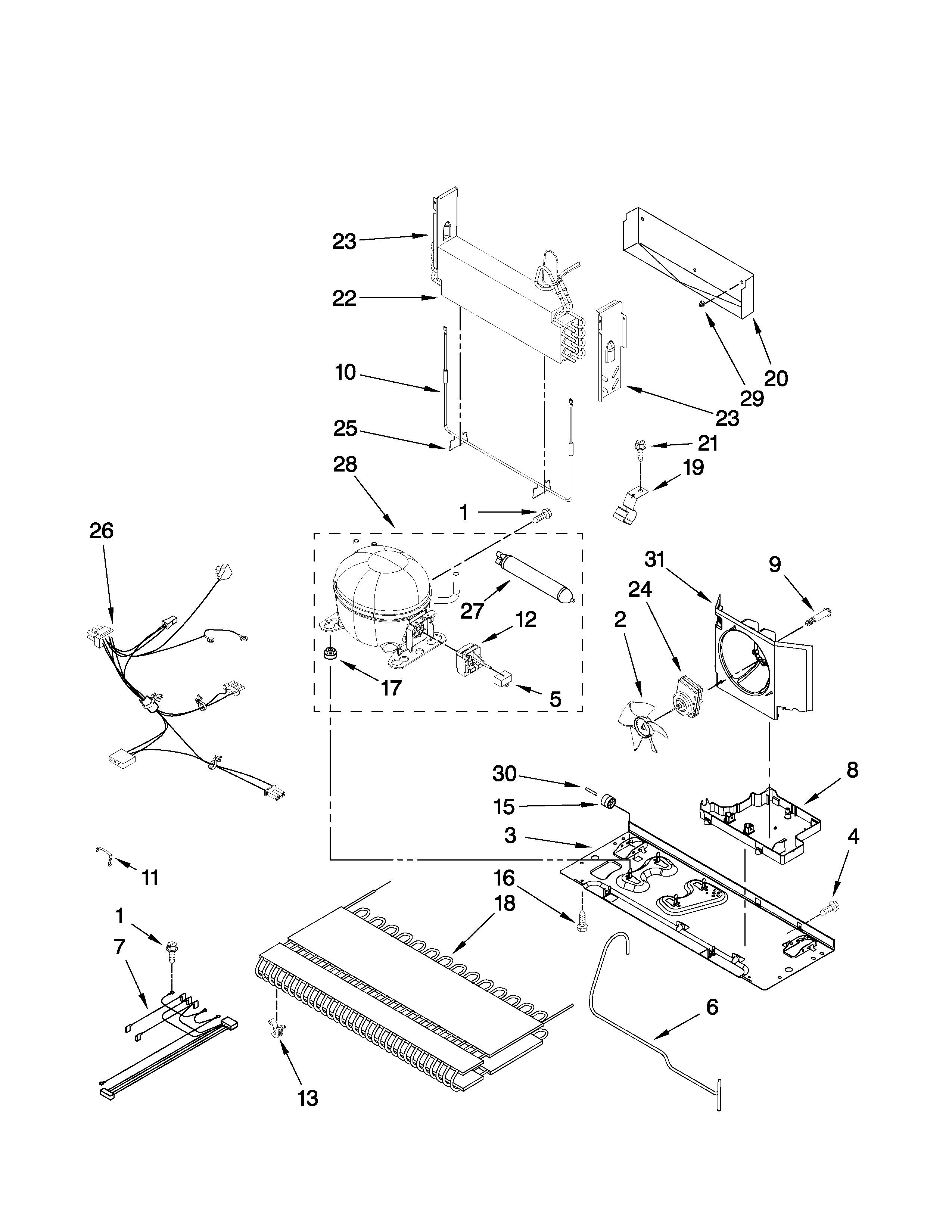 Whirlpool GX5FHTXVB03 unit parts diagram