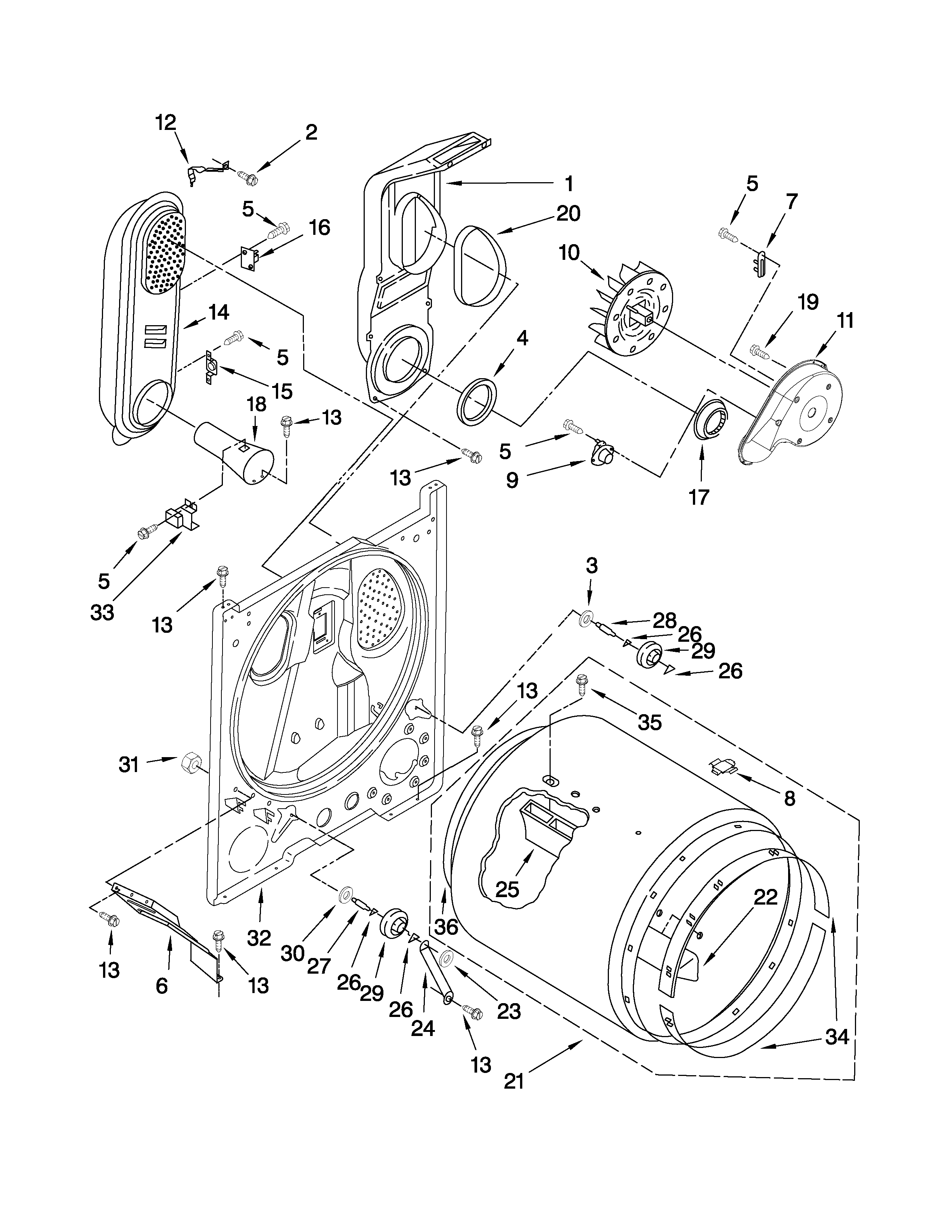 Whirlpool 7MWG66007XQ0 bulkhead parts diagram