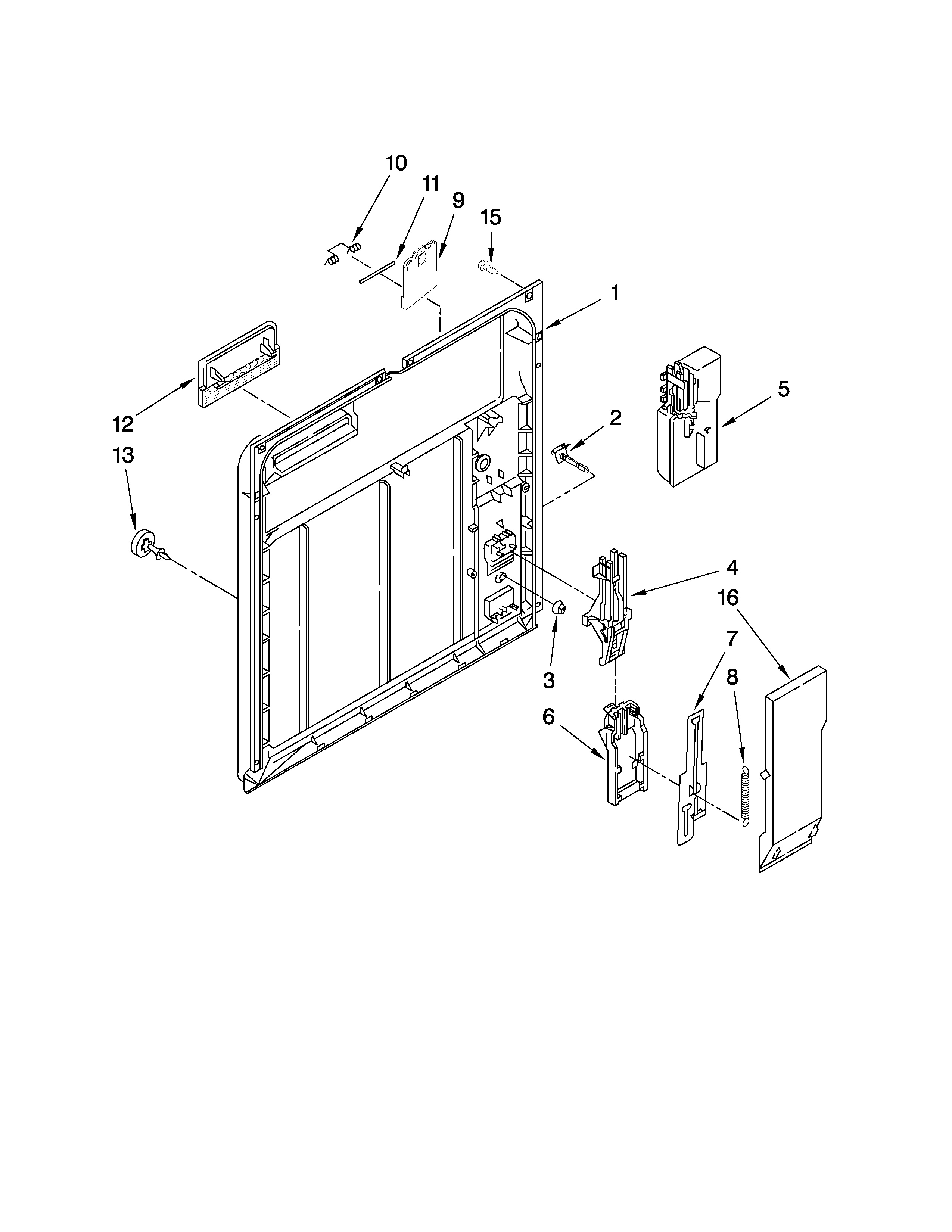 Inglis IWU22361 inner door parts diagram