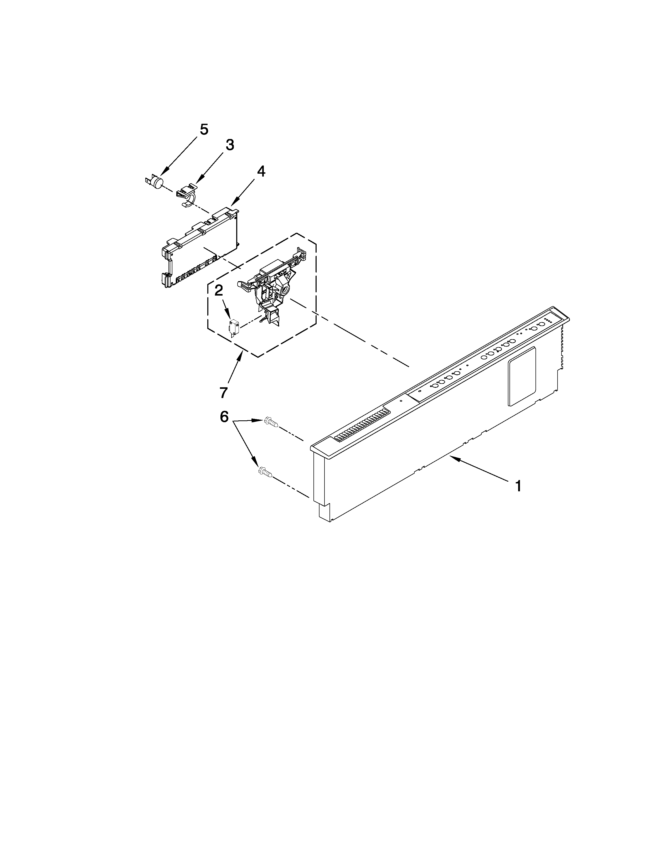 Ikea IUD9750WS2 control panel parts diagram
