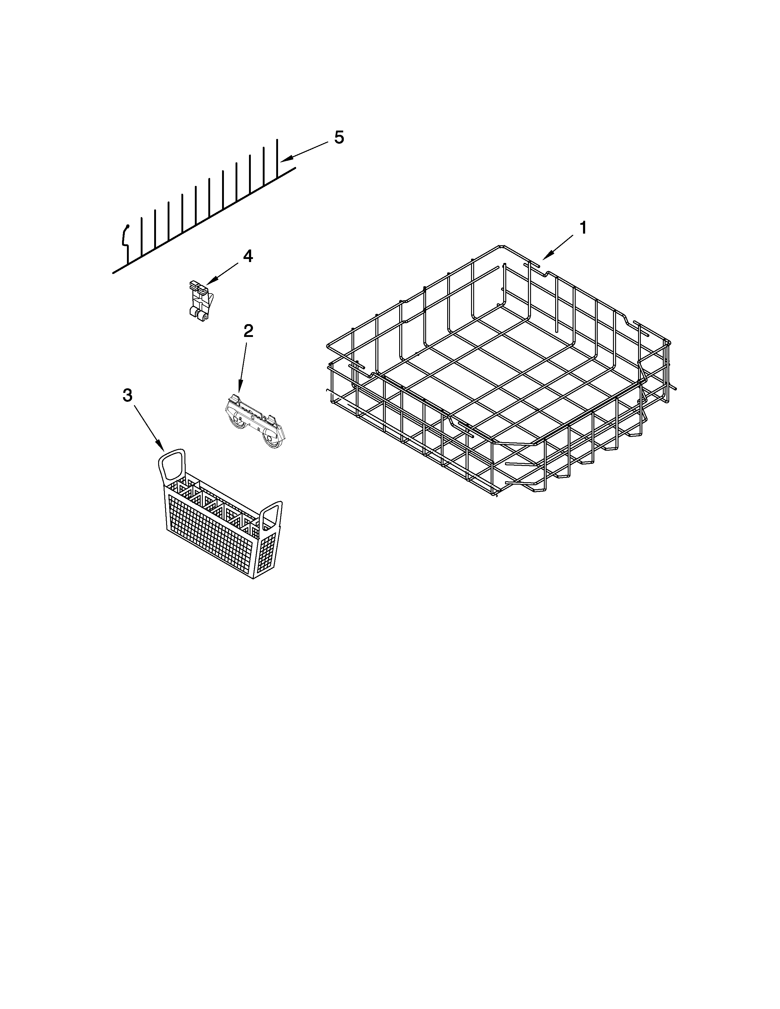 Ikea IUD9750WS2 lower rack parts diagram