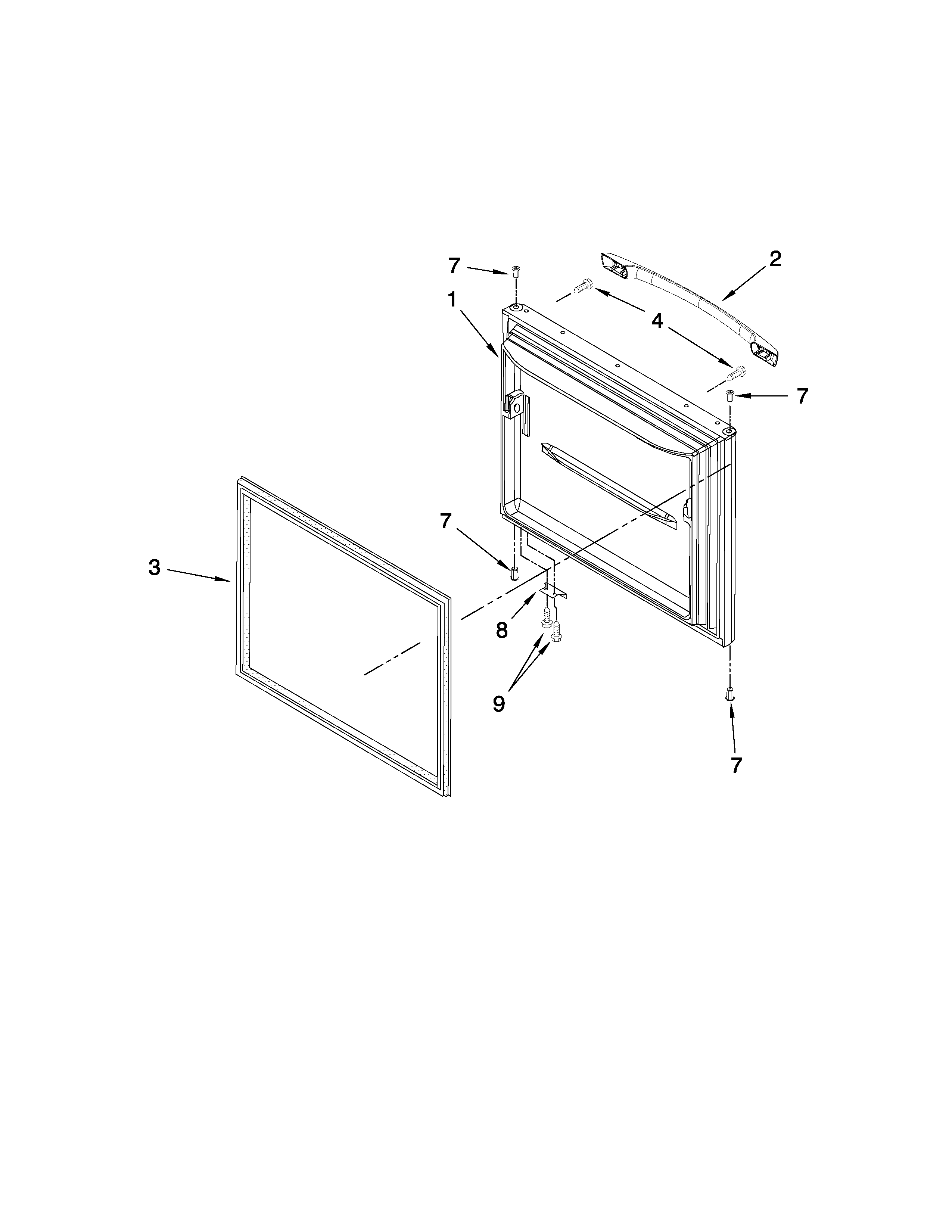 Amana AB2526PEKW4 freezer door parts diagram