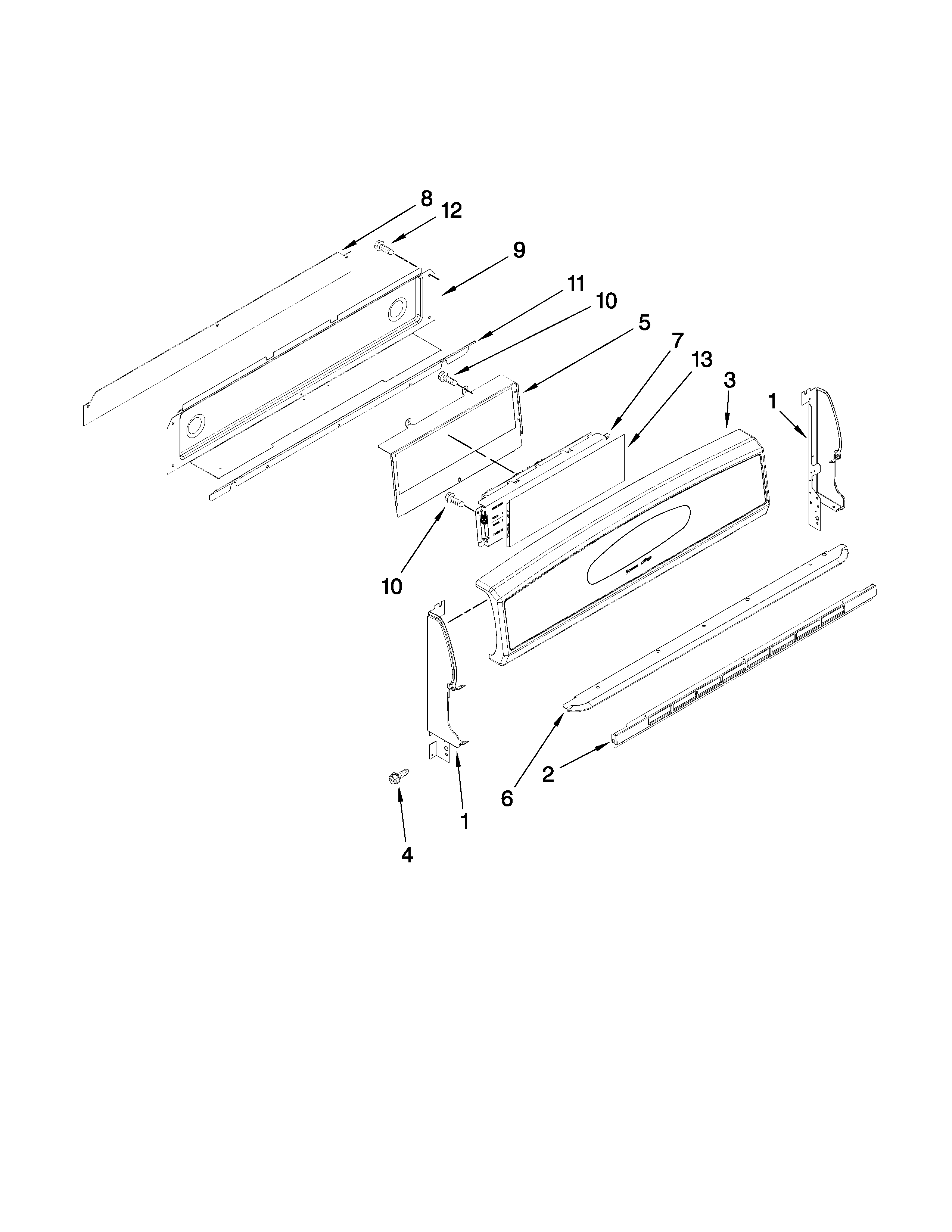 Maytag MGR6875ADW28 control panel parts diagram
