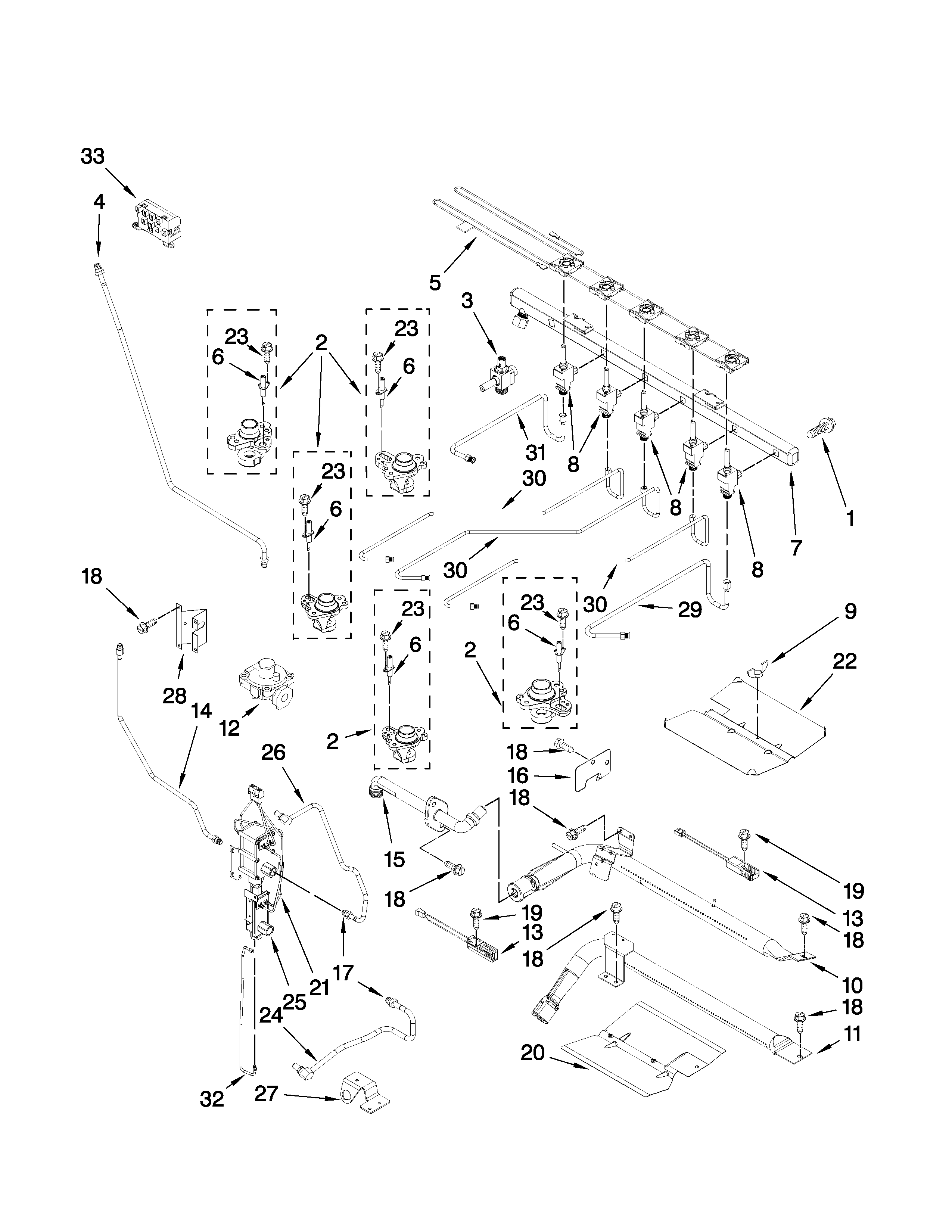 Maytag MGR6875ADW28 manifold parts diagram