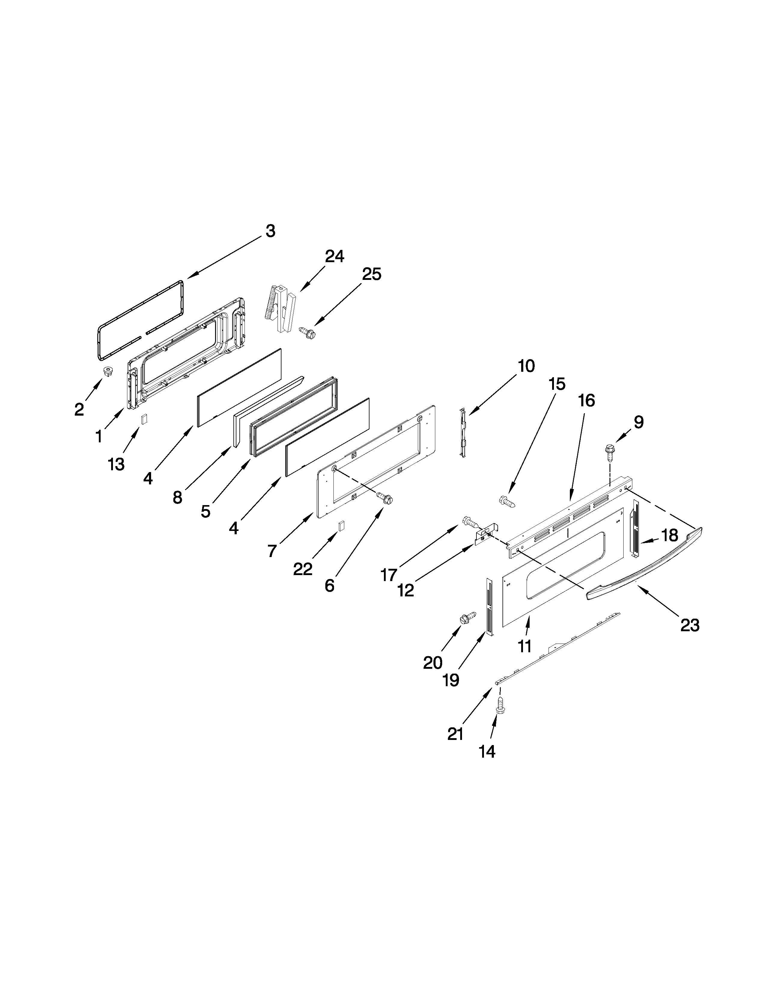 Maytag MGR6875ADW28 upper door parts diagram