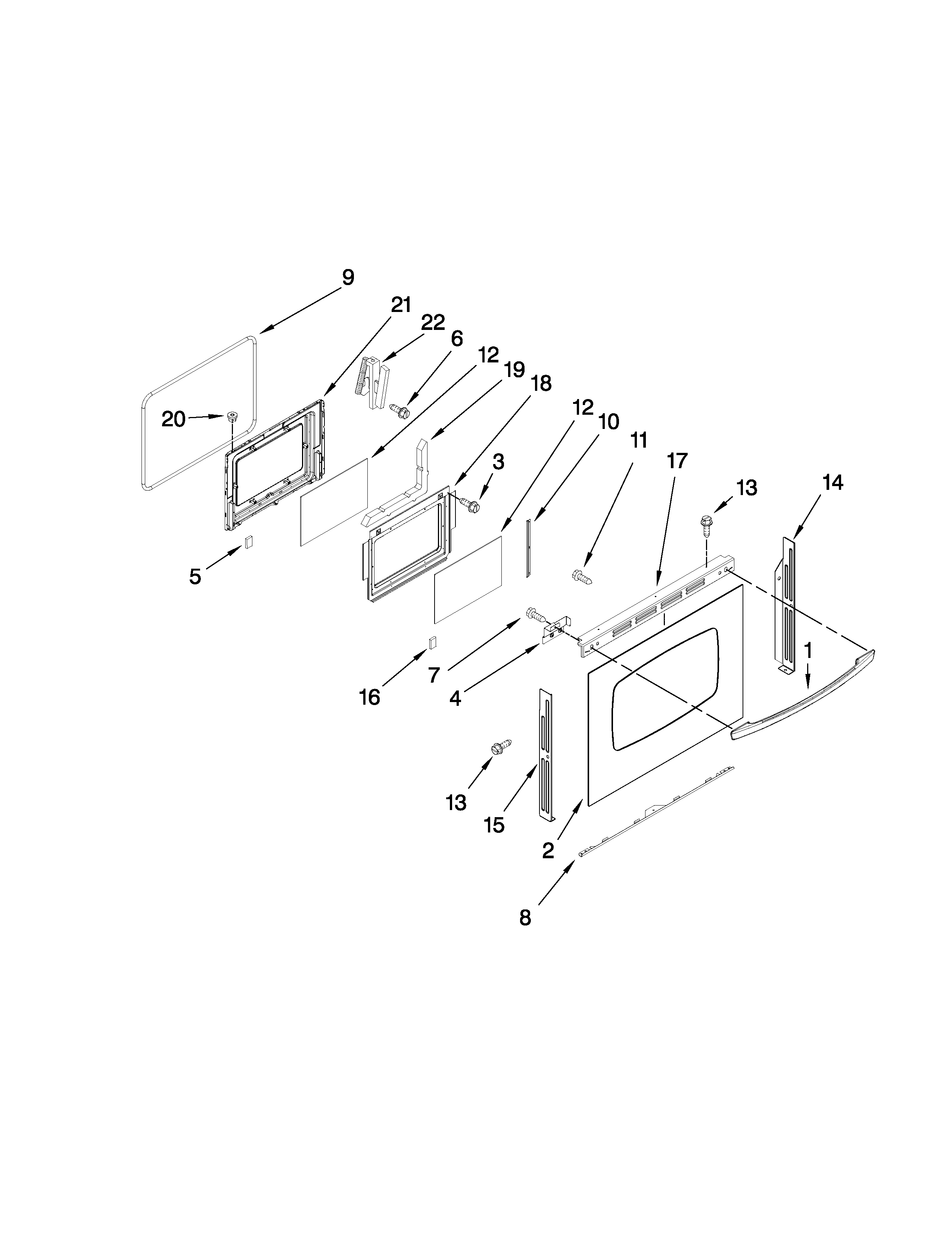 Maytag MGR6875ADW28 lower door parts diagram