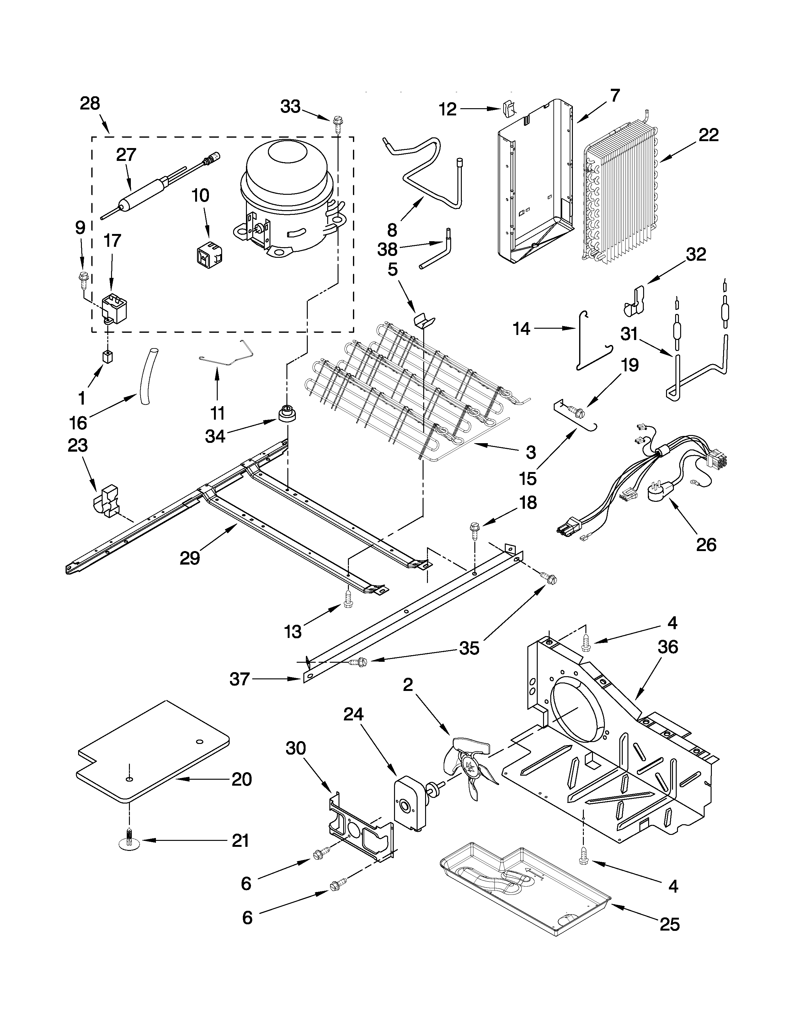 Maytag 5MS224NEWW00 unit parts diagram